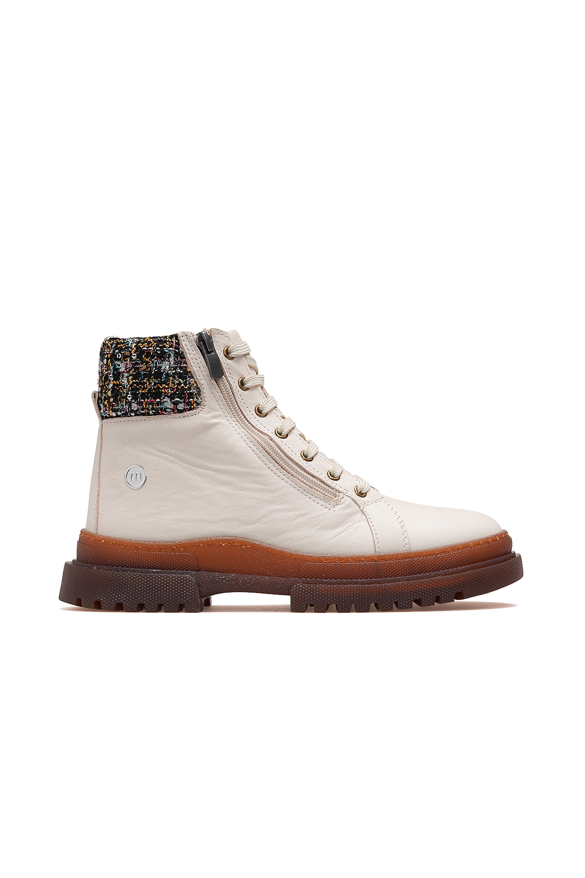 Kadın Hakiki Deri Postal Günlük Bot 25k D25kb-8055 Z Bej - Görsel 2