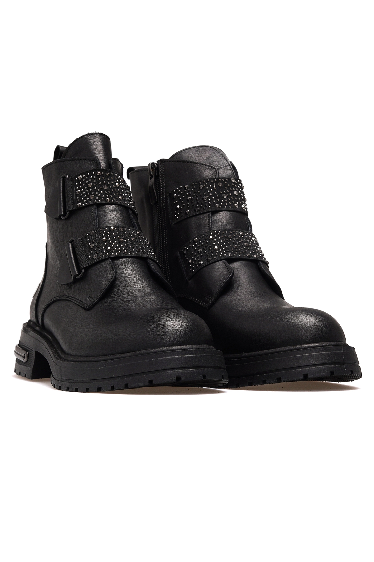 Kadın Hakiki Deri Postal Günlük Bot 25k D25kb-8175 Z Siyah - Görsel 6