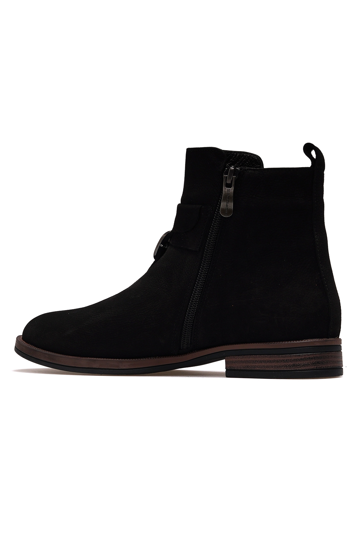 Kadın Hakiki Deri Casual Günlük Bot 25k D25kb-8305 Z Siyah Nubuk - Görsel 4