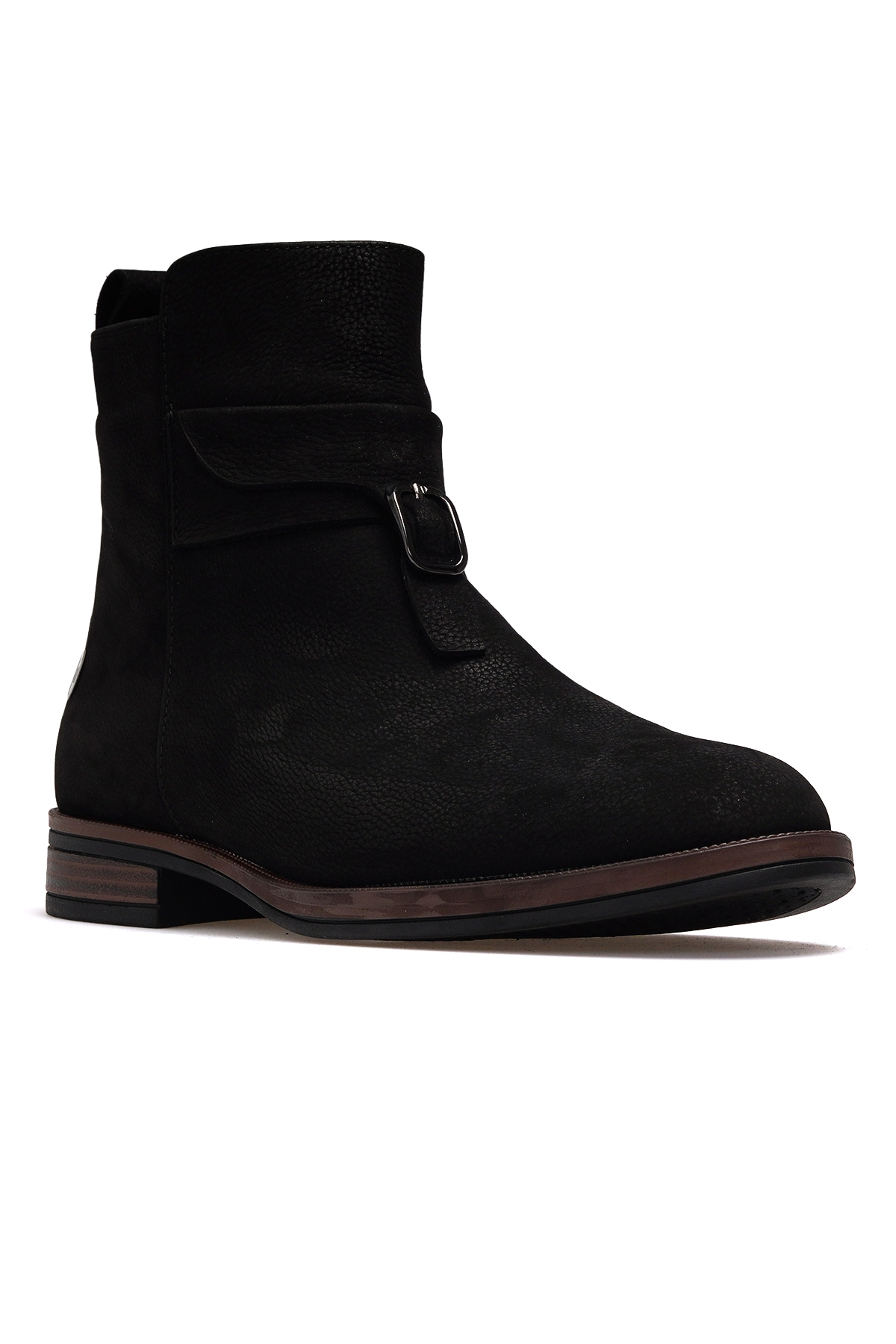 Kadın Hakiki Deri Casual Günlük Bot 25k D25kb-8305 Z Siyah Nubuk - Görsel 5