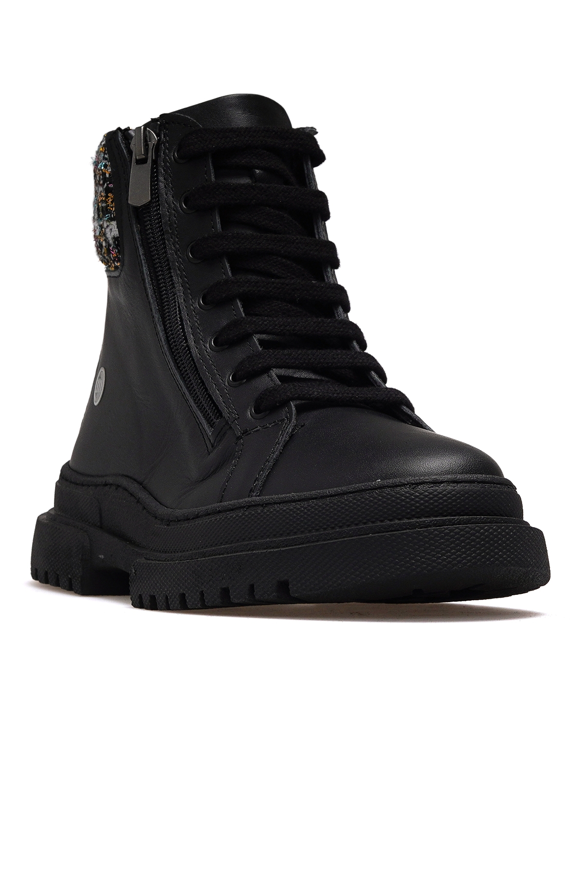 Kadın Hakiki Deri Postal Günlük Bot 25k D25kb-8055 Z Siyah - Görsel 5