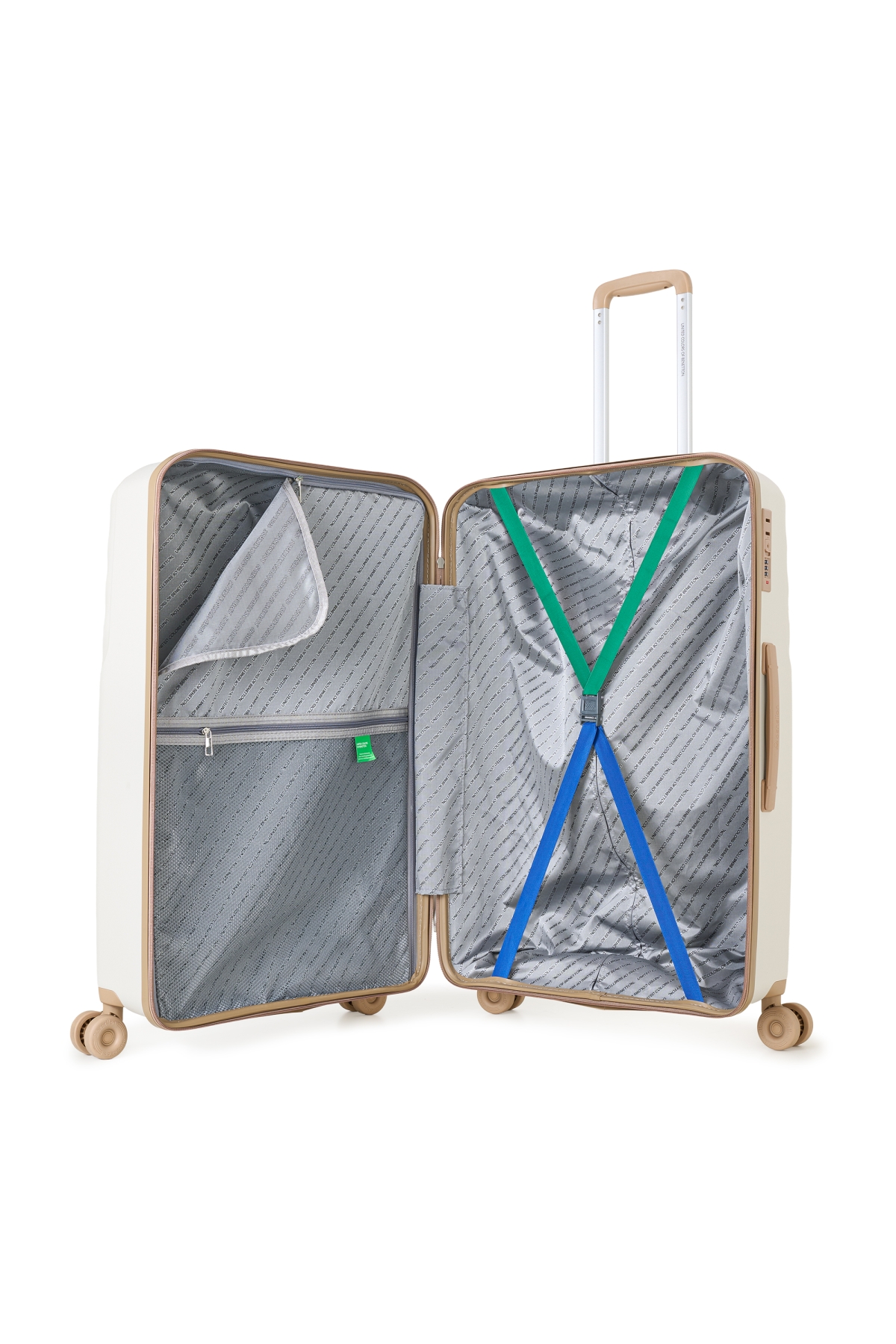 Benetton 8015 3'lü set Polipropilen Kırılmaz Valiz Tekerlekli