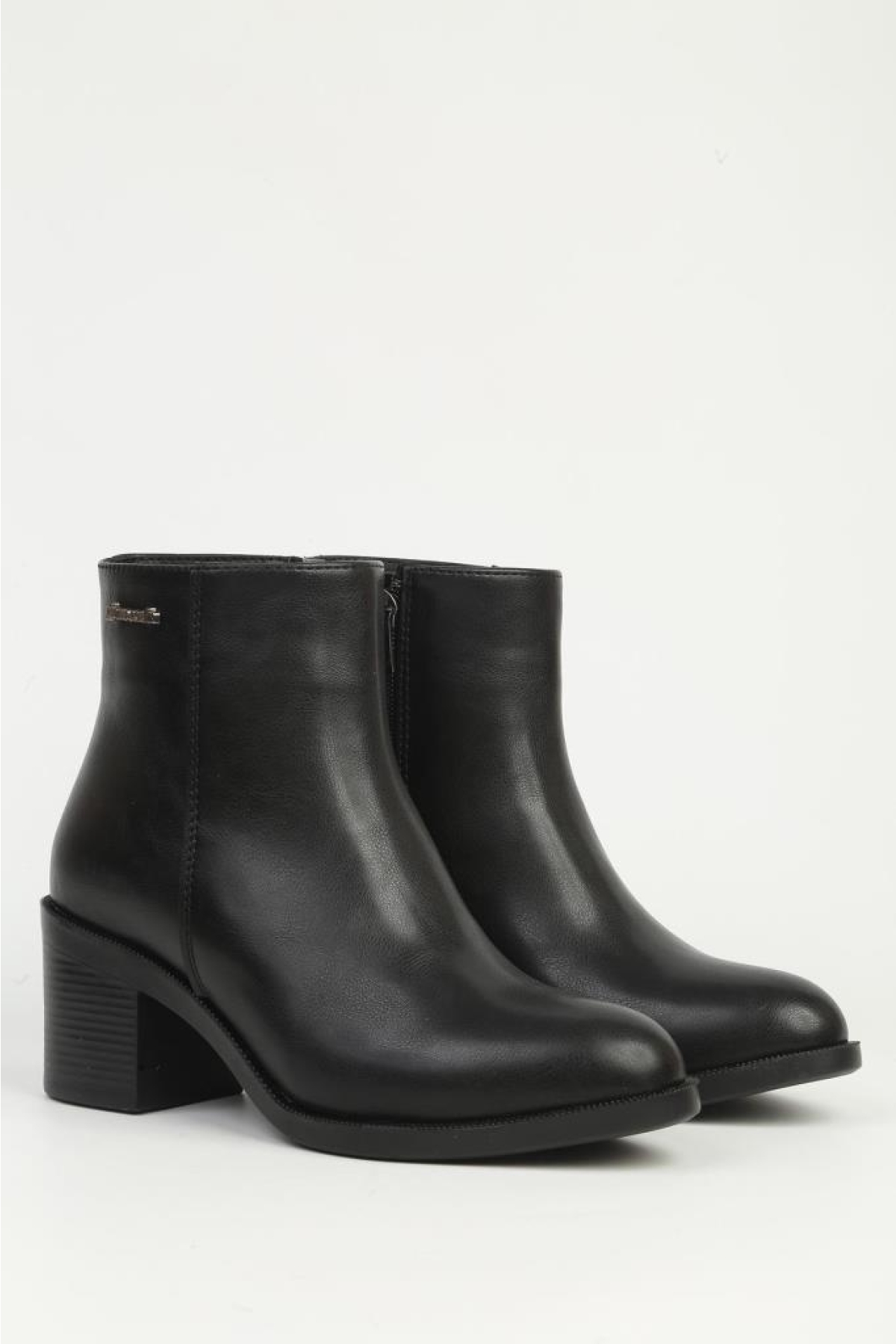 Siyah Fermuarlı Kadın Yarım Bot PC-55270 - Görsel 3