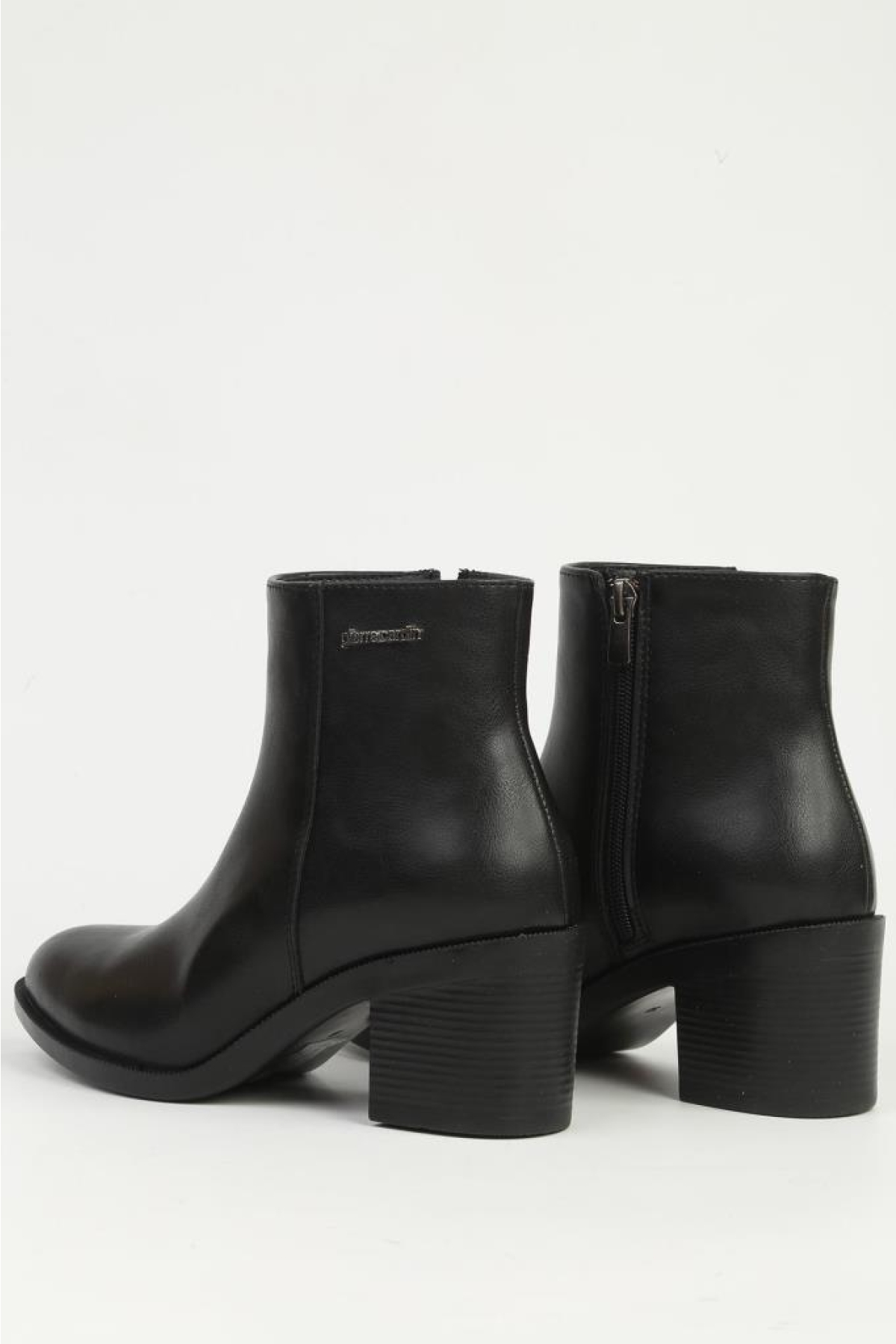 Siyah Fermuarlı Kadın Yarım Bot PC-55270 - Görsel 4