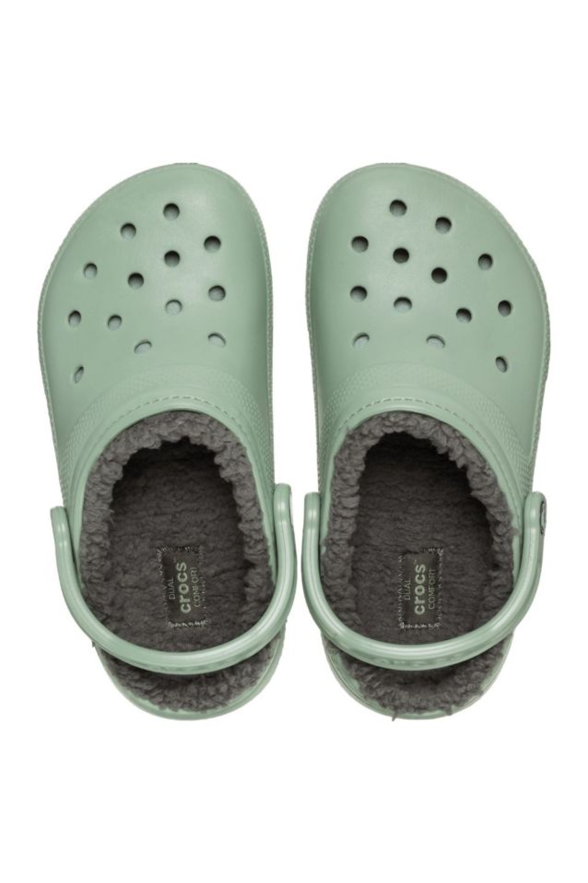 Classic Lined Clog Unisex Yeşil İçi Yünlü Günlük Terlik 203591-3WP - Görsel 3