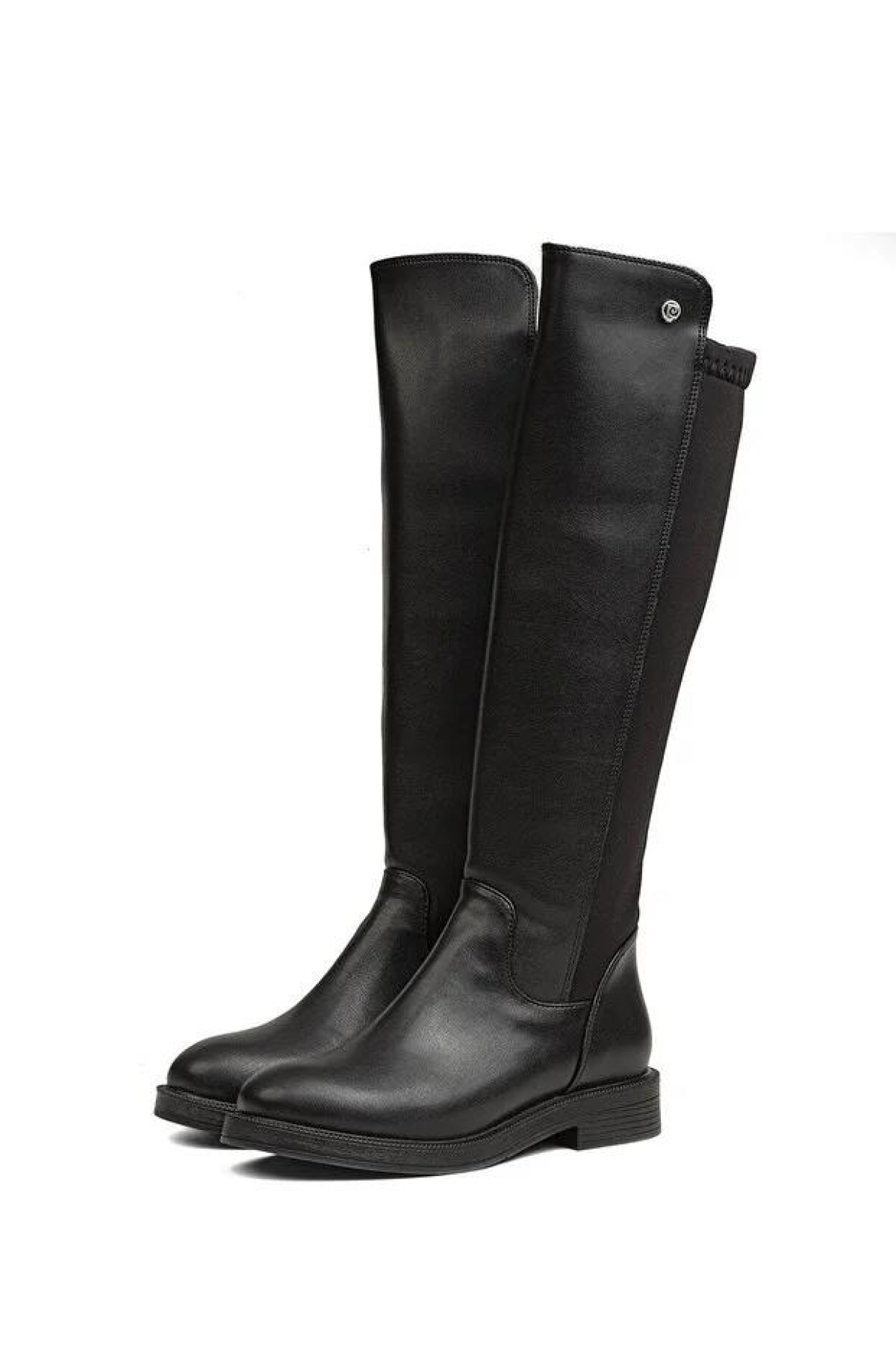 52066 Siyah Cilt Arkası Strej Kaymaz Taban Kadın Çizme - Görsel 4