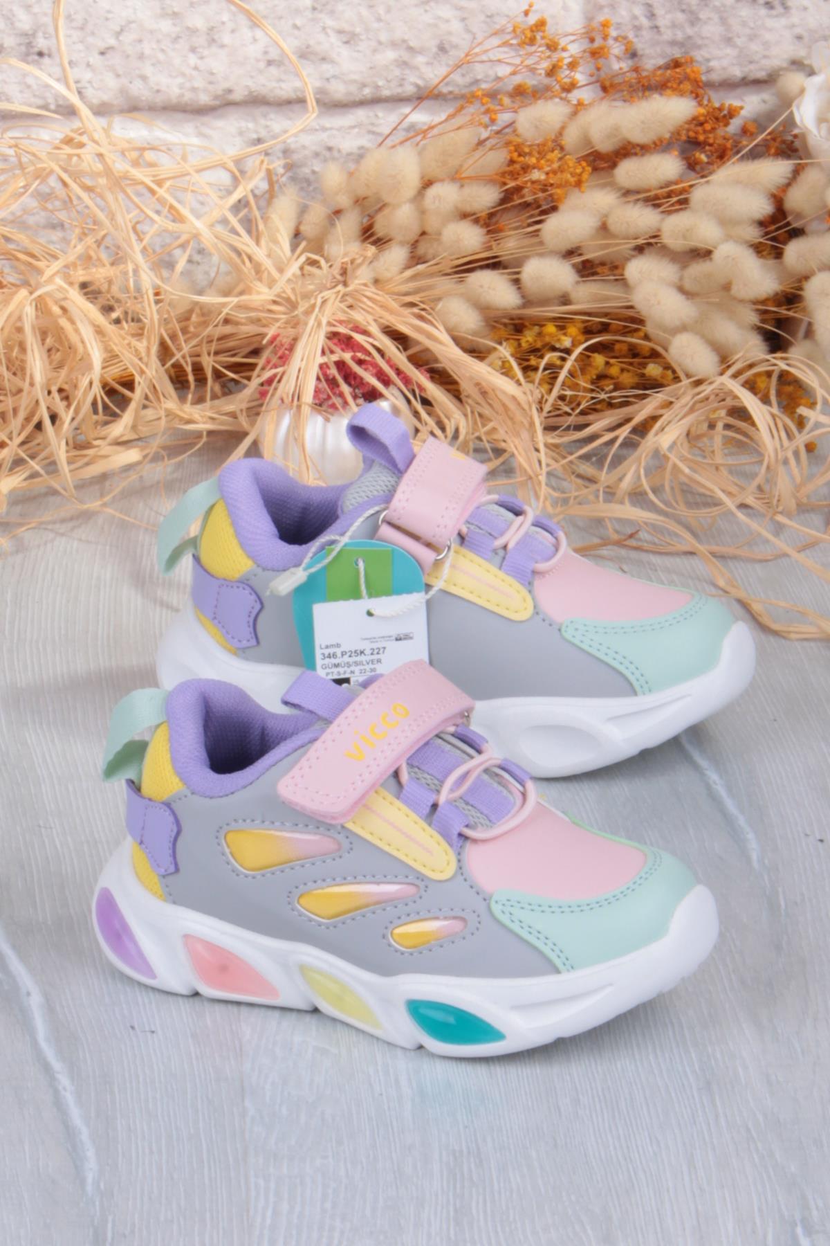 VICCO 346.B25K.227 Lamb Gümüş Işıklı Kız Çocuk Ayakkabı - Görsel 2