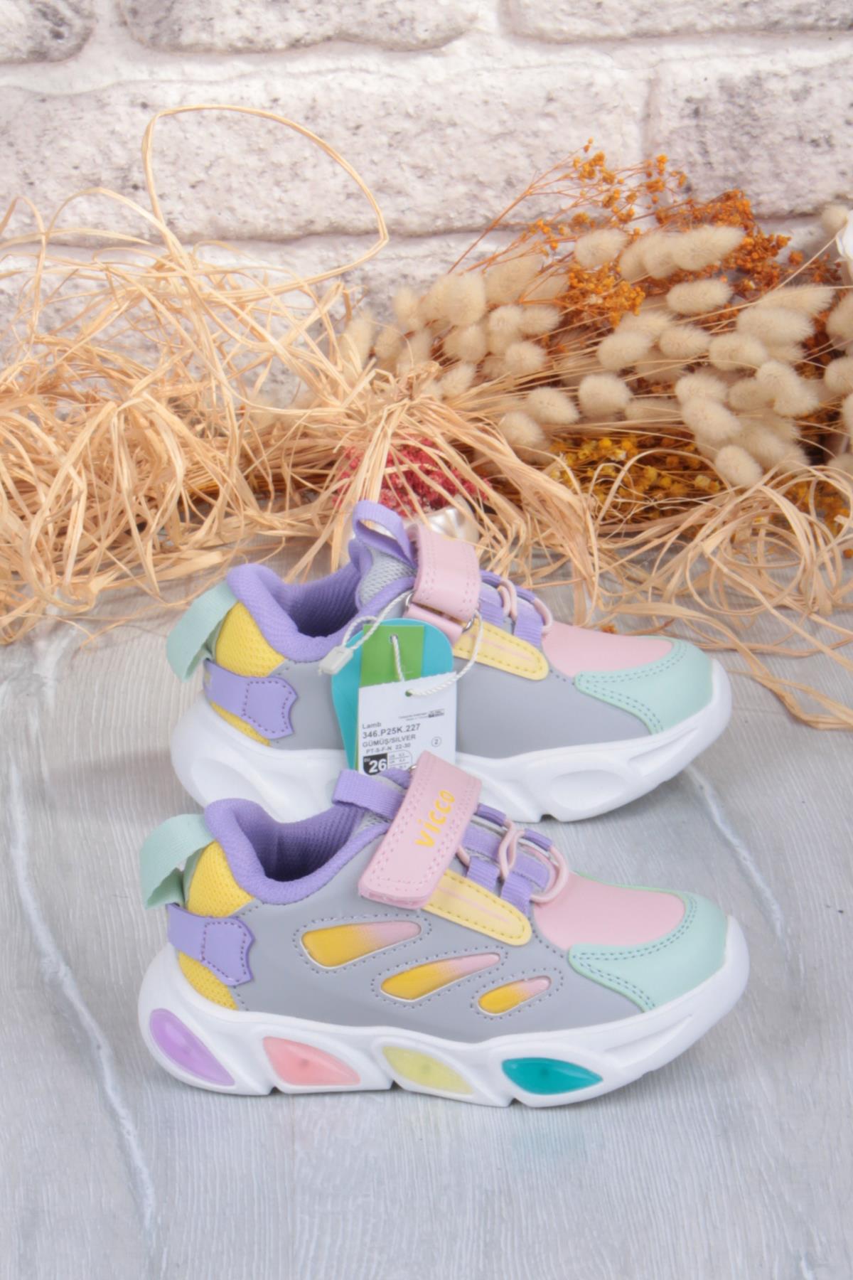 VICCO 346.B25K.227 Lamb Gümüş Işıklı Kız Çocuk Ayakkabı - Görsel 3