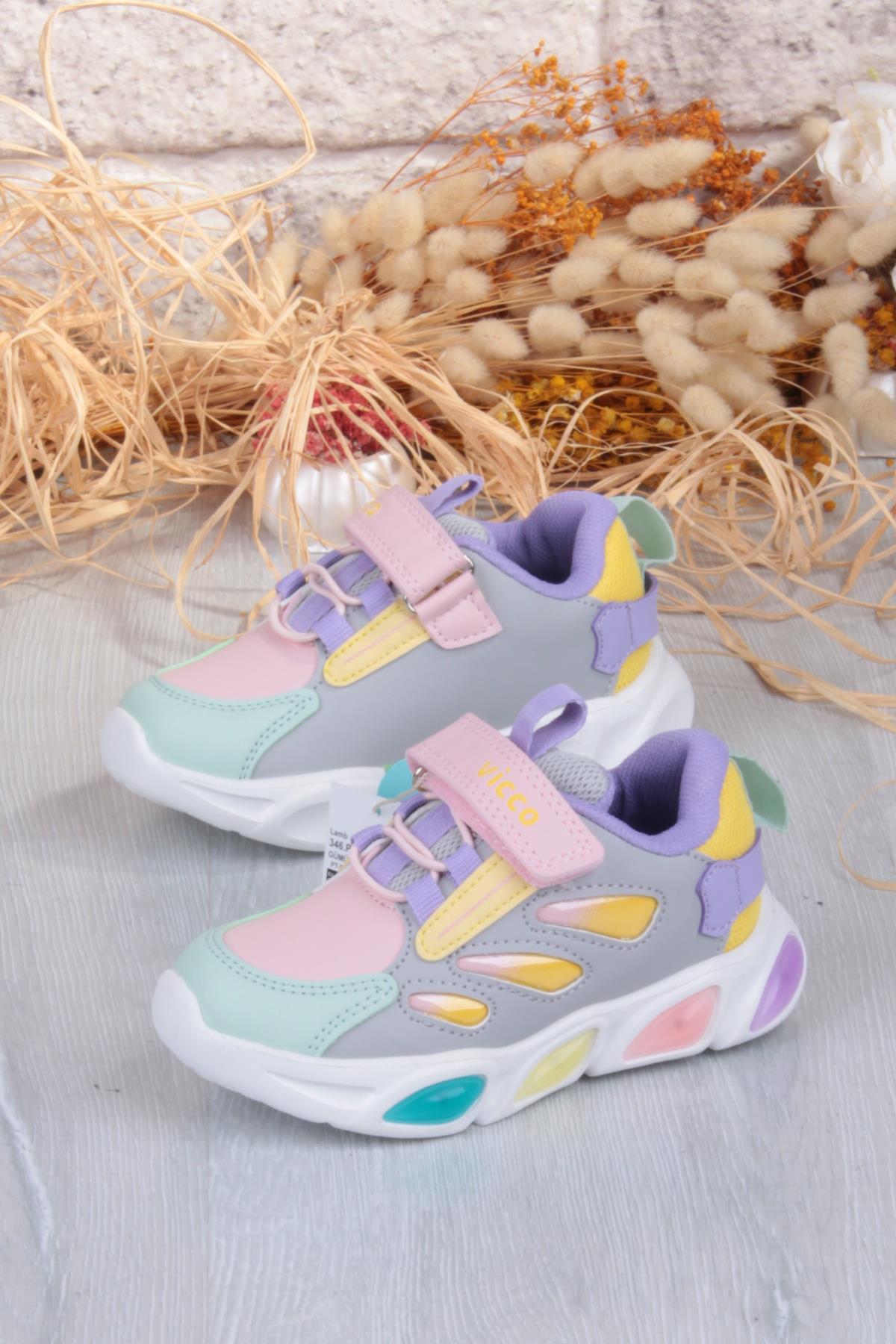 VICCO 346.B25K.227 Lamb Gümüş Işıklı Kız Çocuk Ayakkabı - Görsel 4