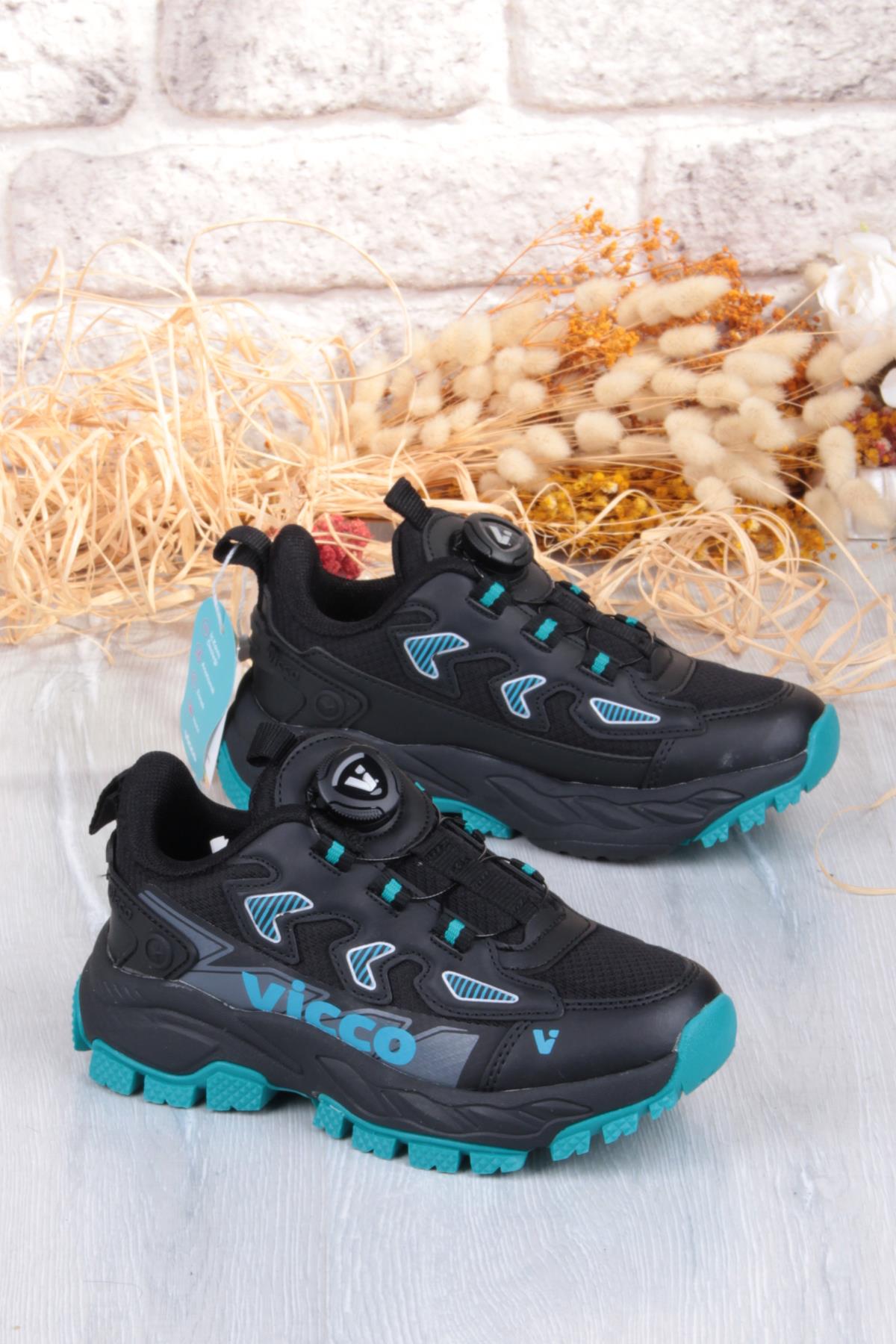 869.F24K.474 Bard Siyah Akıllı Bağçık Erkek Çocuk Ayakkabı - Görsel 2