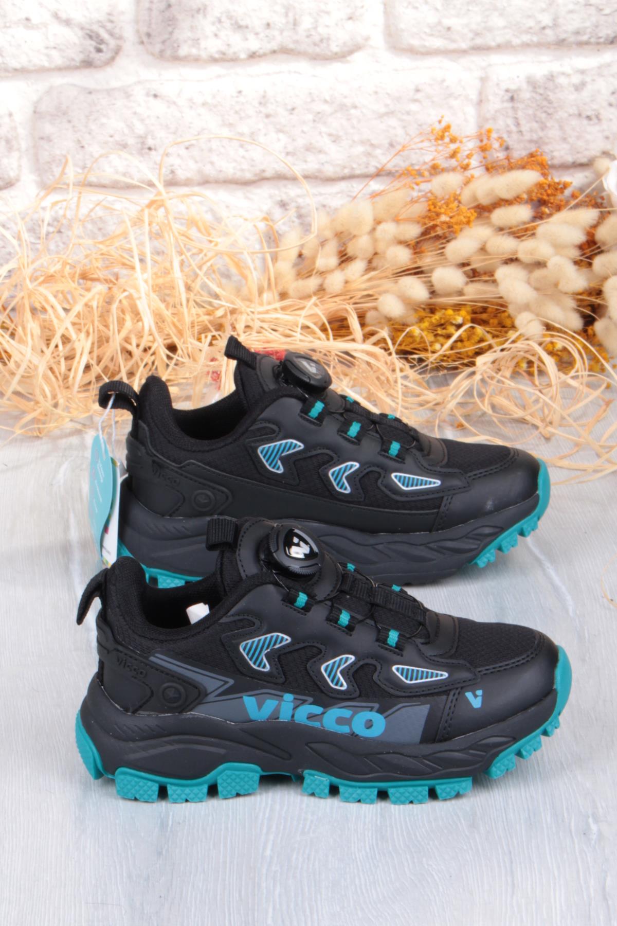 869.F24K.474 Bard Siyah Akıllı Bağçık Erkek Çocuk Ayakkabı - Görsel 3