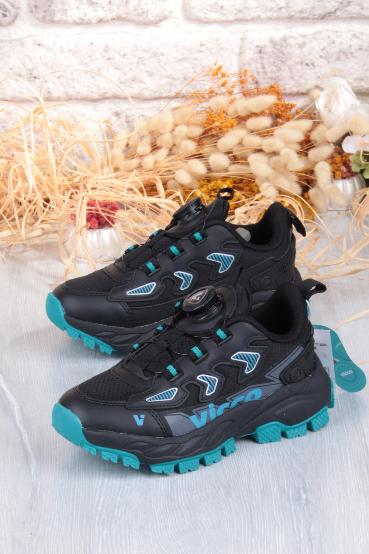 869.F24K.474 Bard Siyah Akıllı Bağçık Erkek Çocuk Ayakkabı - Görsel 4