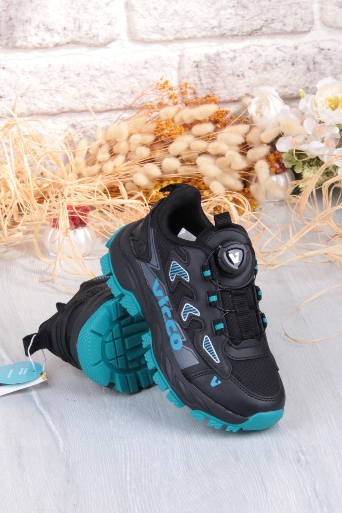 869.F24K.474 Bard Siyah Akıllı Bağçık Erkek Çocuk Ayakkabı - Görsel 5