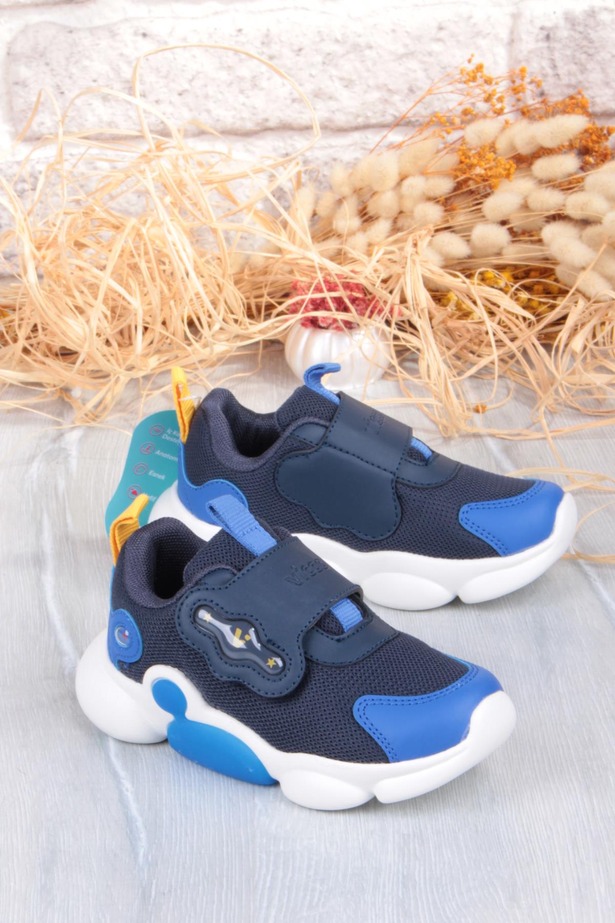 346.P24K.335 Gum Lacivert Işıklı Erkek Çocuk Ayakkabı - Görsel 2