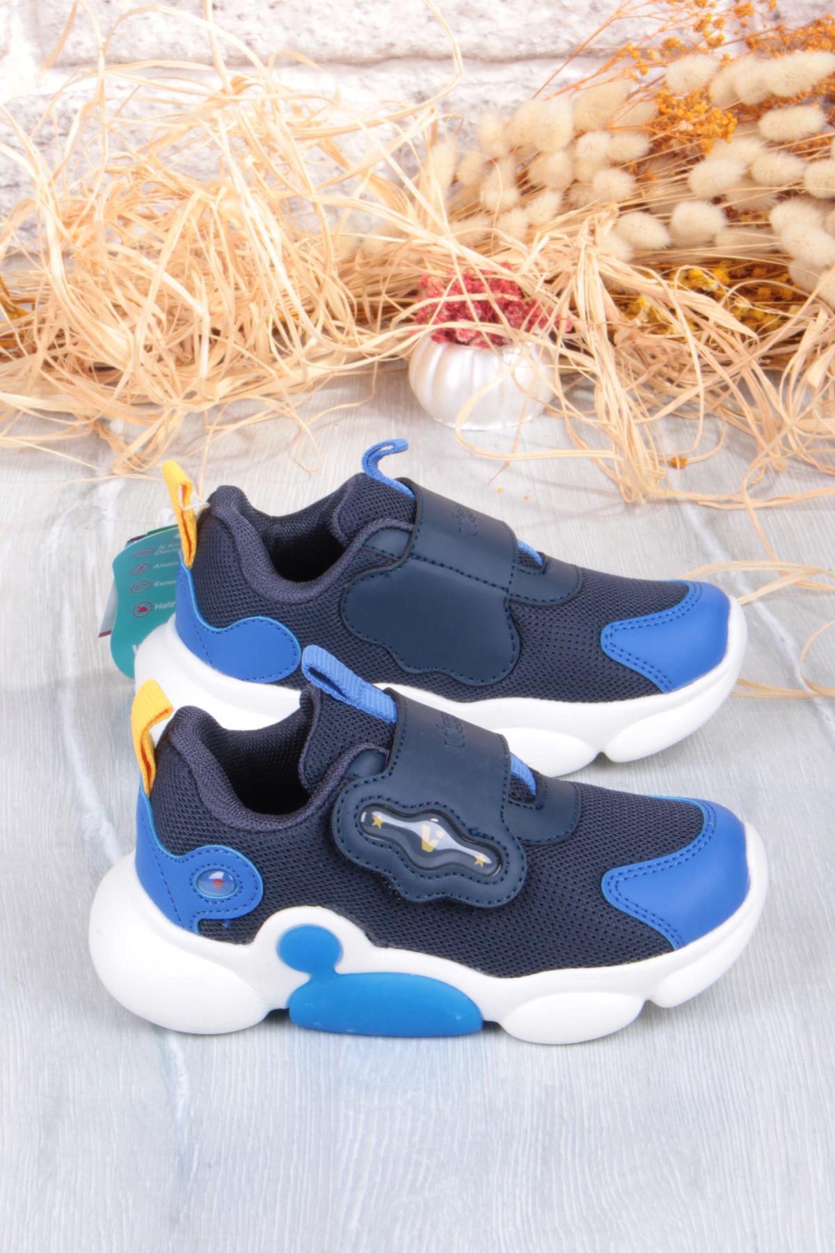 346.P24K.335 Gum Lacivert Işıklı Erkek Çocuk Ayakkabı - Görsel 3