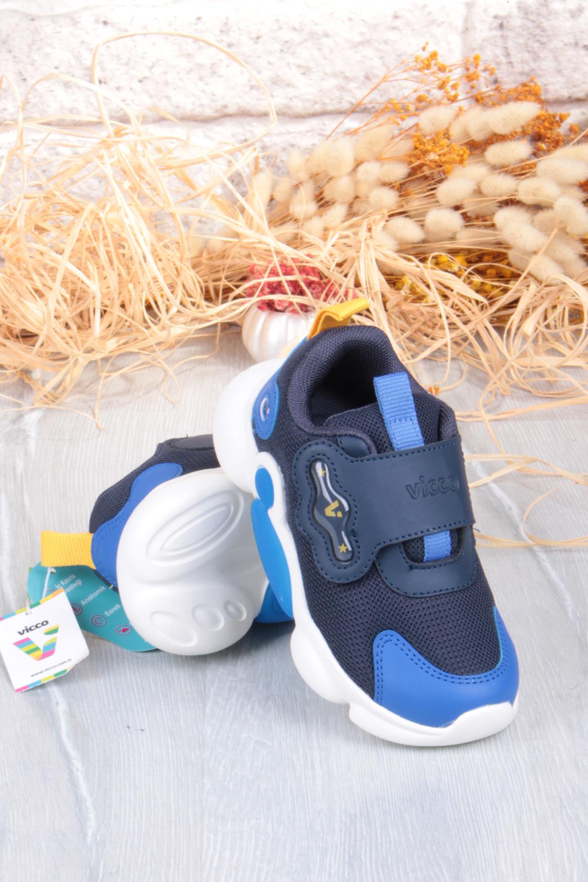 346.P24K.335 Gum Lacivert Işıklı Erkek Çocuk Ayakkabı - Görsel 5