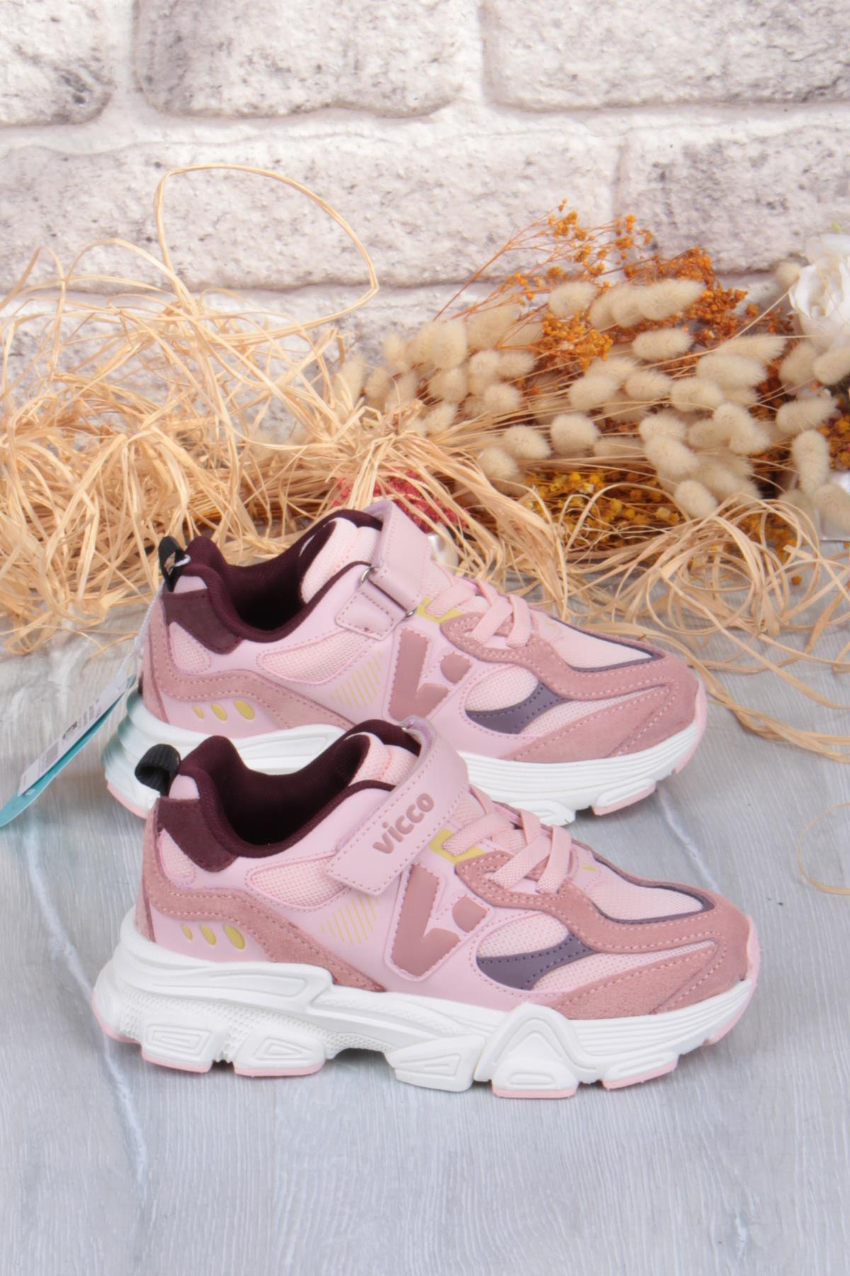 346.F25K.200 Wild Pudra Sneaker Kız Çocuk Ayakkabı - Görsel 3