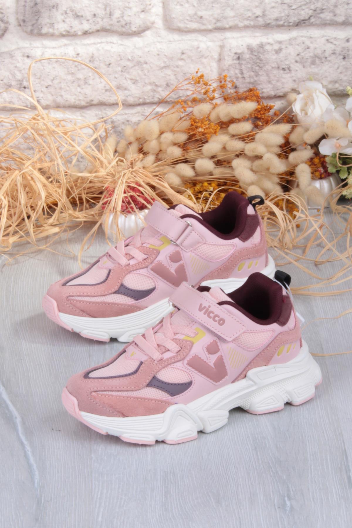 346.F25K.200 Wild Pudra Sneaker Kız Çocuk Ayakkabı - Görsel 4