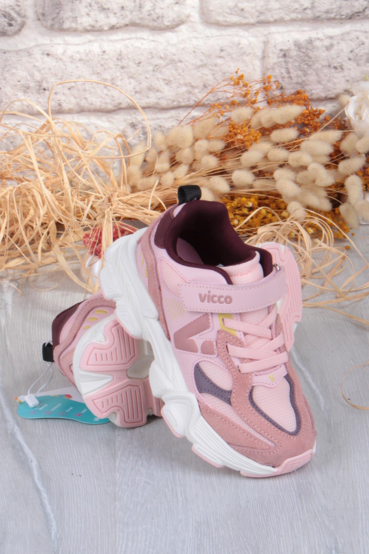 346.F25K.200 Wild Pudra Sneaker Kız Çocuk Ayakkabı - Görsel 5