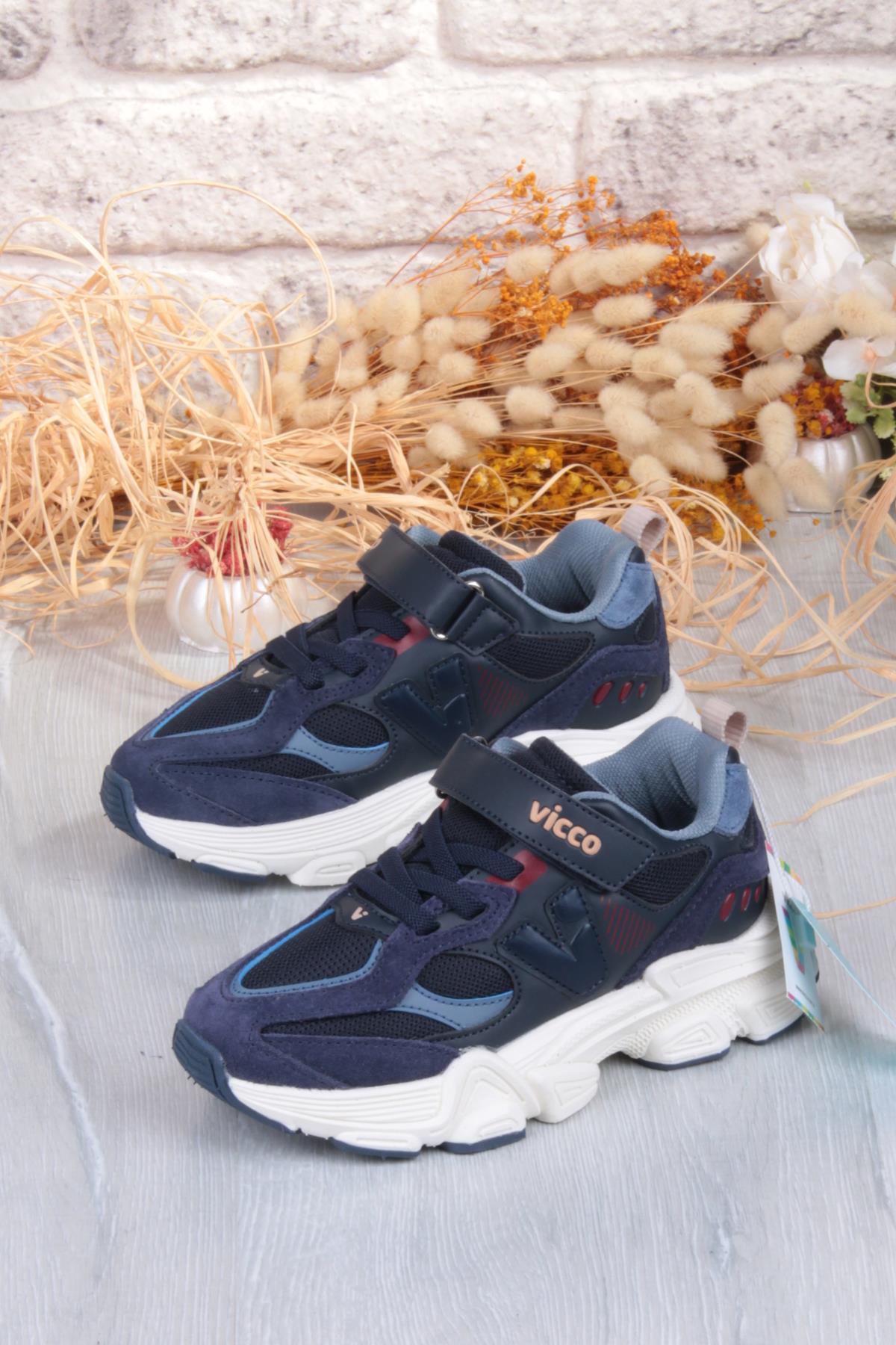 346.F25K.200 Wild Lacivert Sneaker Erkek Çocuk Ayakkabı - Görsel 4