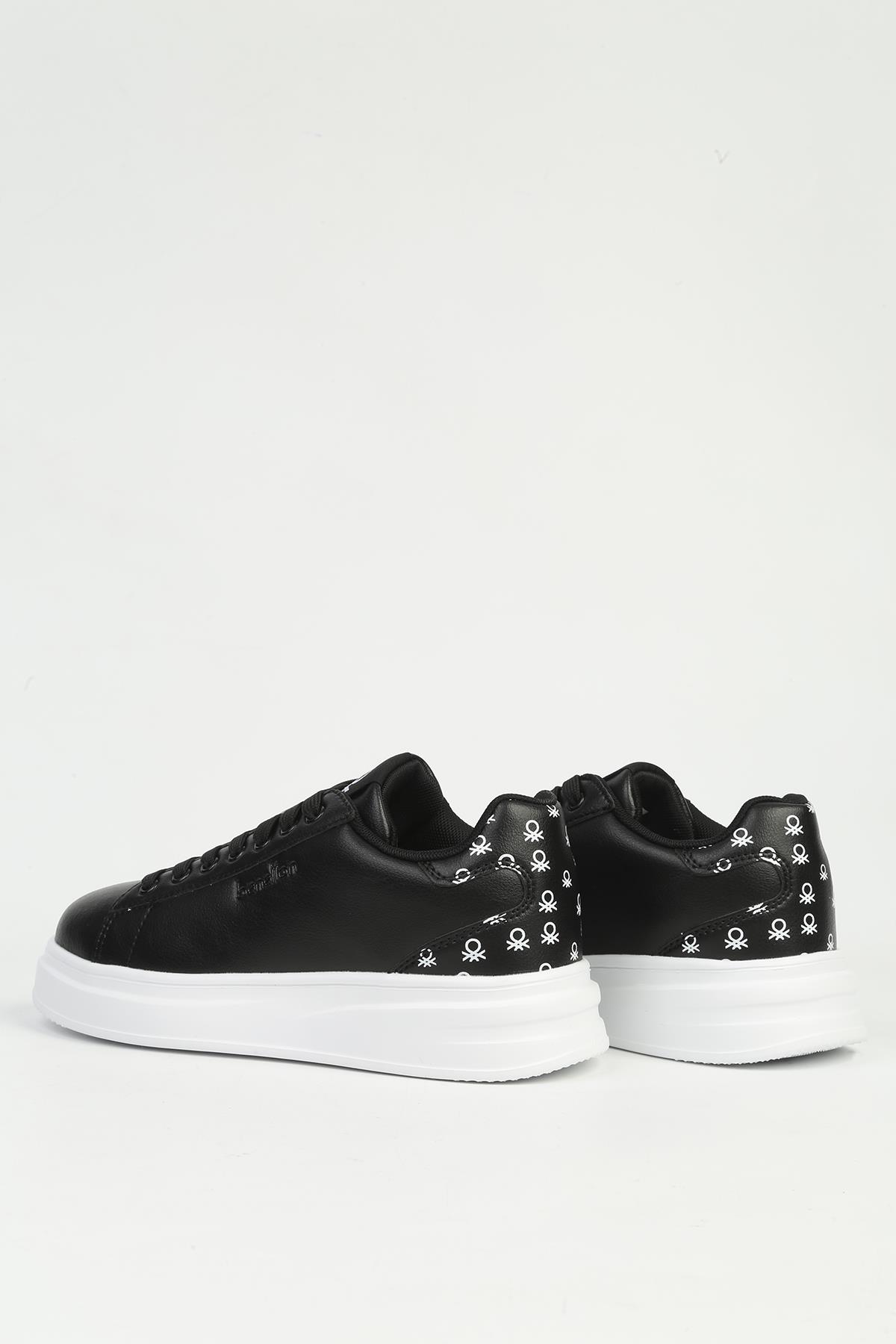 Siyah Beyaz Kadın Spor Ayakkabı İTHAL BNI-12098 - Görsel 4