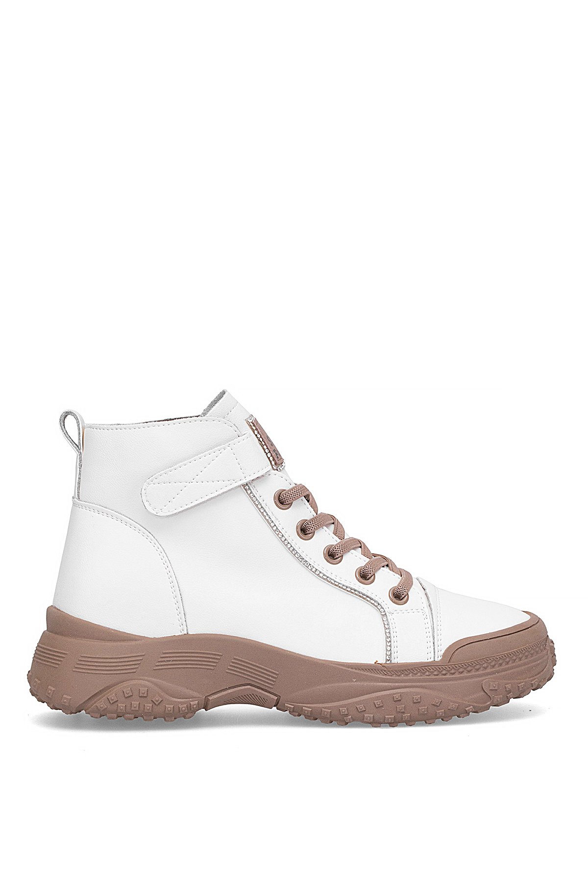 25K310-5 Kadın Hakiki Deri Sneaker Bot Bej - Görsel 2