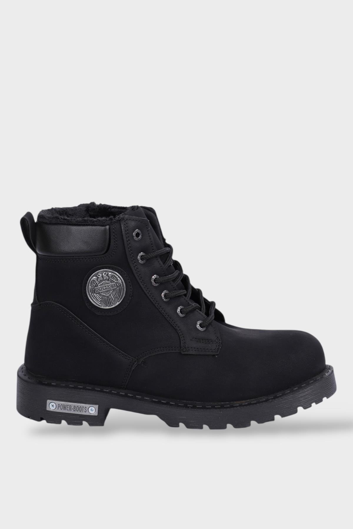 Motorcu Postal Erkek Bot SİYAH - Görsel 2