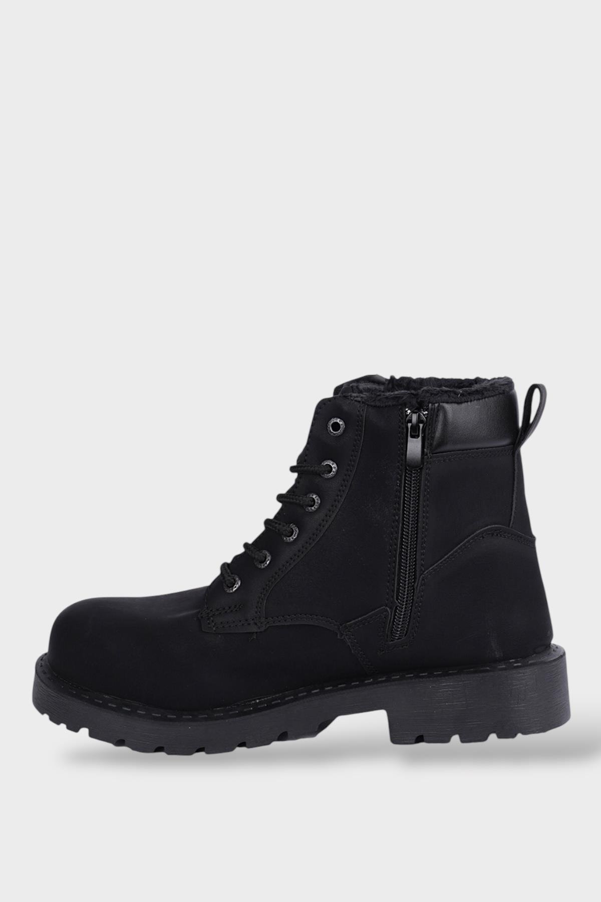 Motorcu Postal Erkek Bot SİYAH - Görsel 4