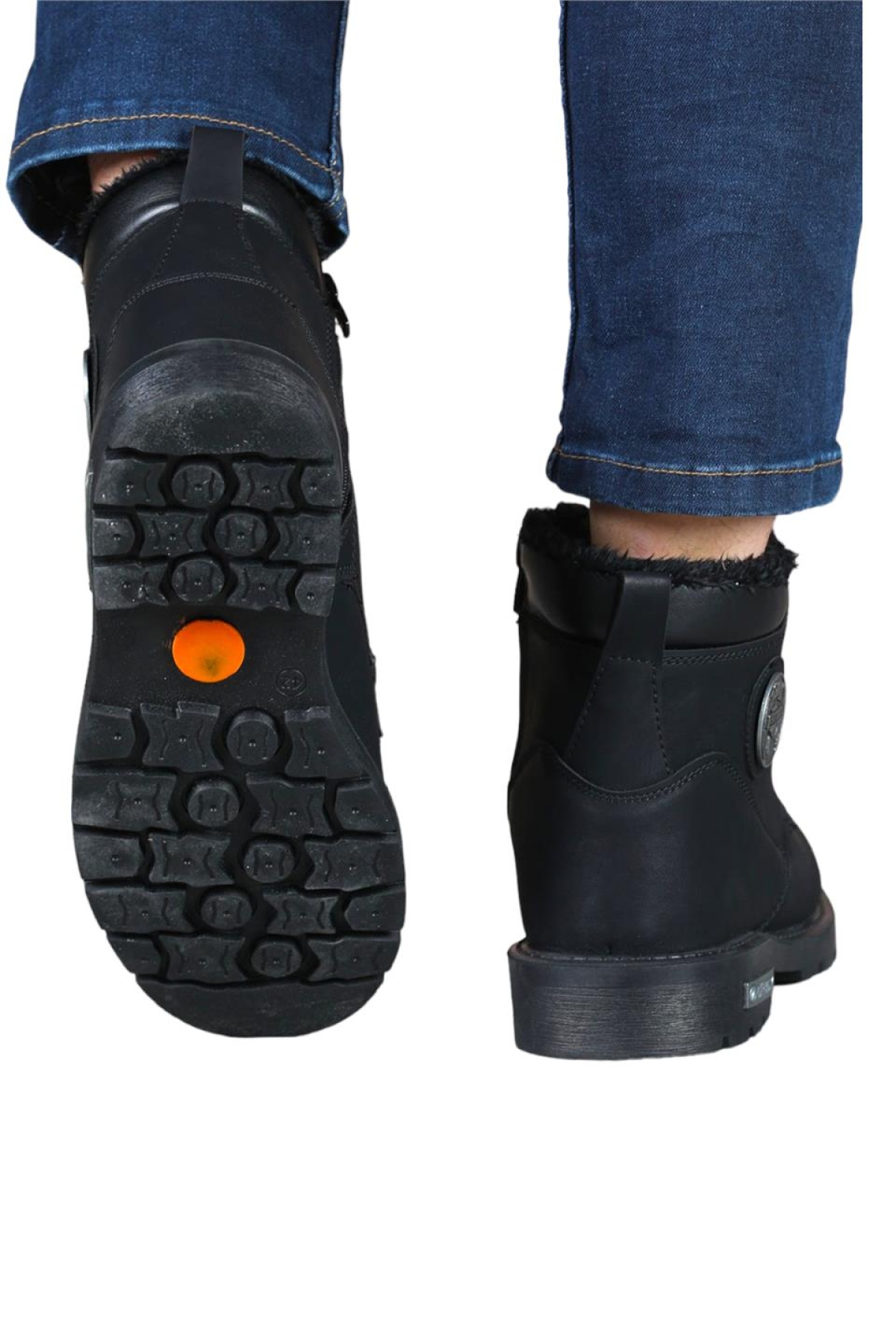 Motorcu Postal Erkek Bot SİYAH - Görsel 6