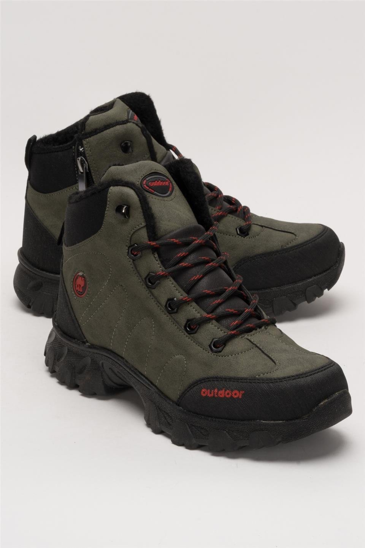 Soğuk Geçirmez Unisex Uzun Outdoor Trekking Bot Ayakkabı HAKİ - Görsel 4