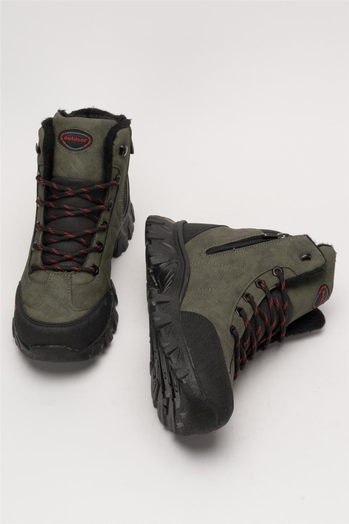 Soğuk Geçirmez Unisex Uzun Outdoor Trekking Bot Ayakkabı HAKİ - Görsel 9