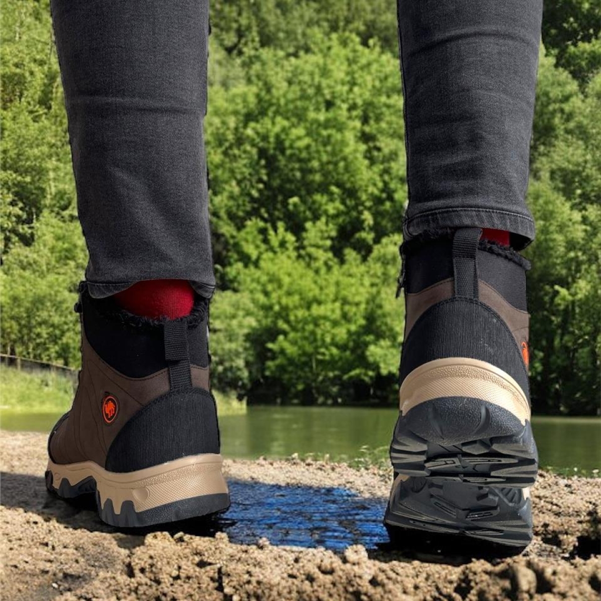 Soğuk Geçirmez Unisex Uzun Outdoor Trekking Bot Ayakkabı KAHVERENGİ - Görsel 10