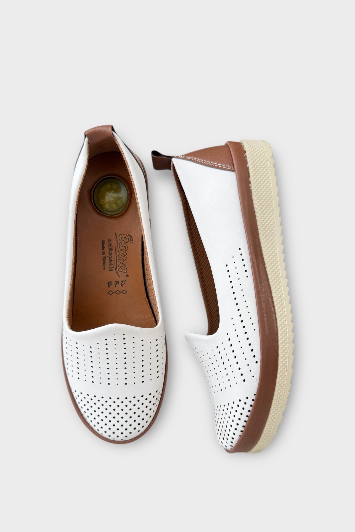 Tam Ortopedik Hava Alan Yumuşak Tabanlı Günlük Anne Babet BEYAZ - Görsel 7