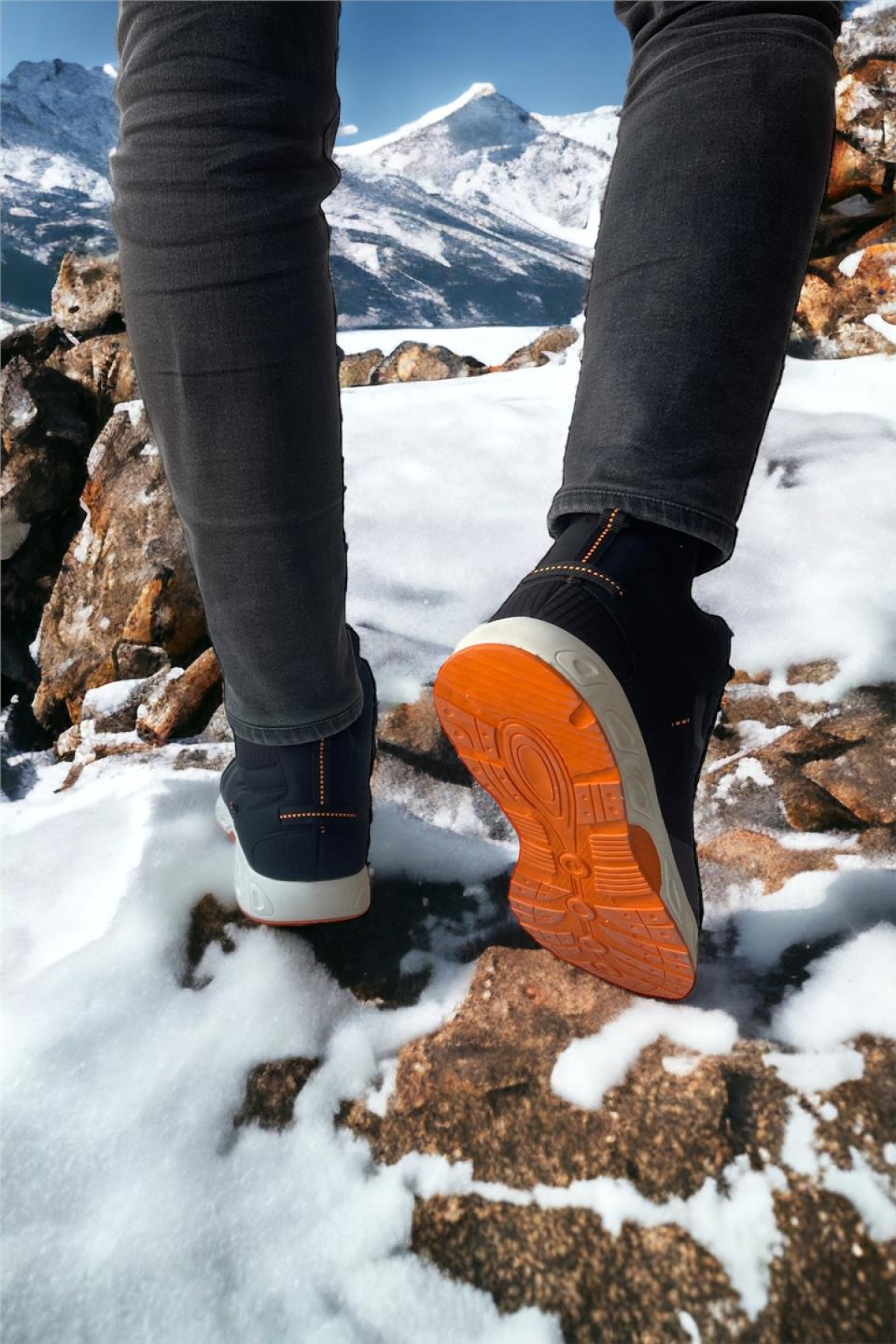 Su İtici Outdoor Erkek Bot SİYAH - TURUNCU - Görsel 9