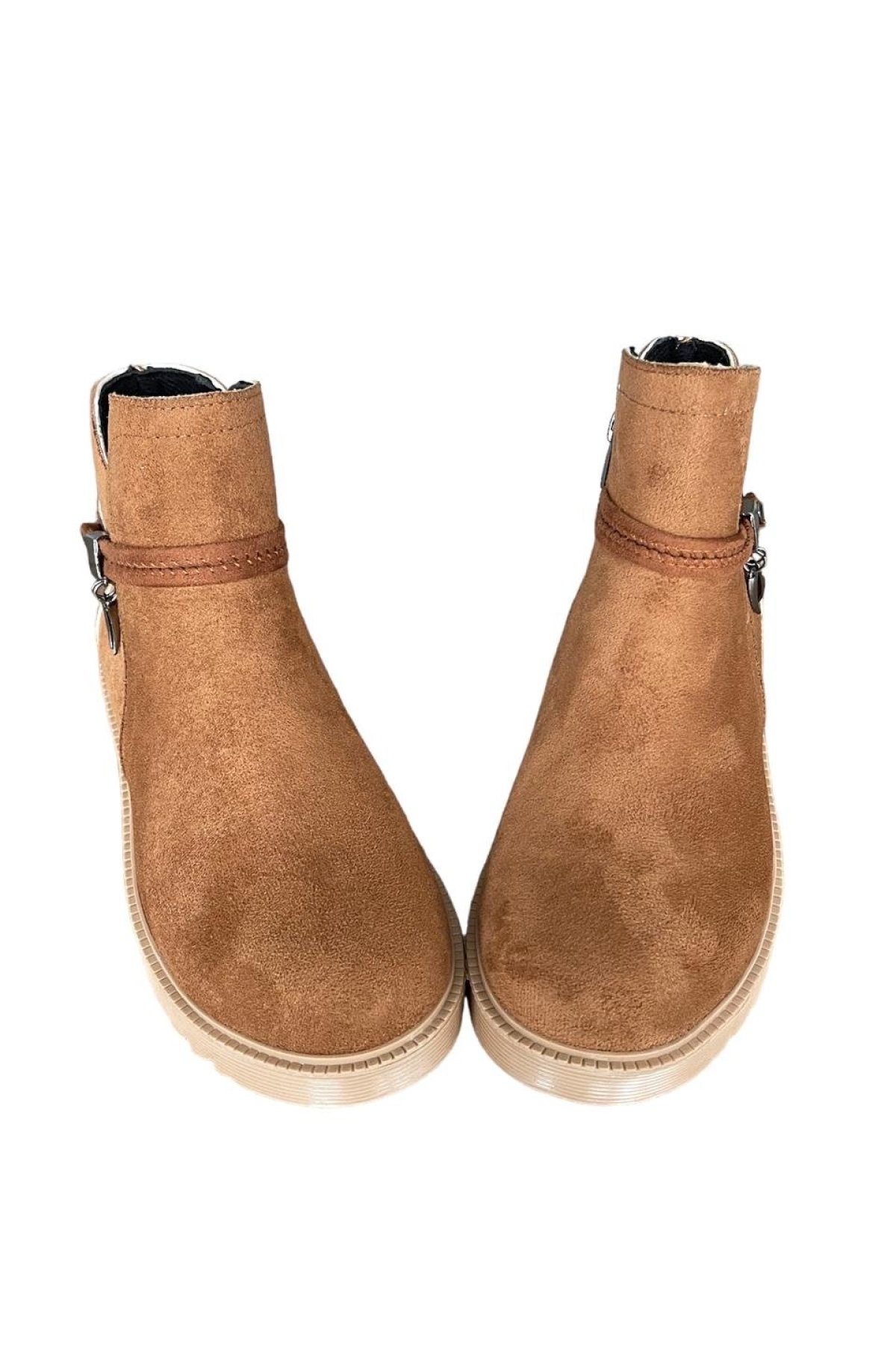 Süet Fermuarlı Kadın Bot & Bootie TABA - Görsel 6