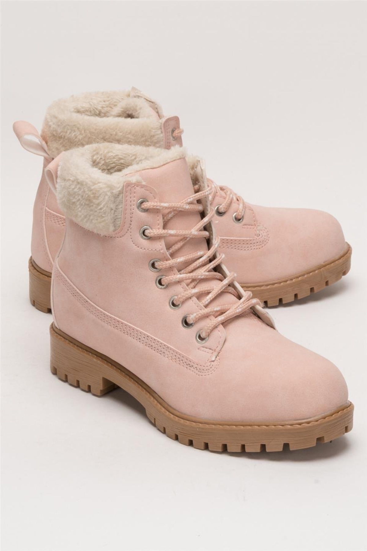 Kürklü Kadın Bot PEMBE - Görsel 3