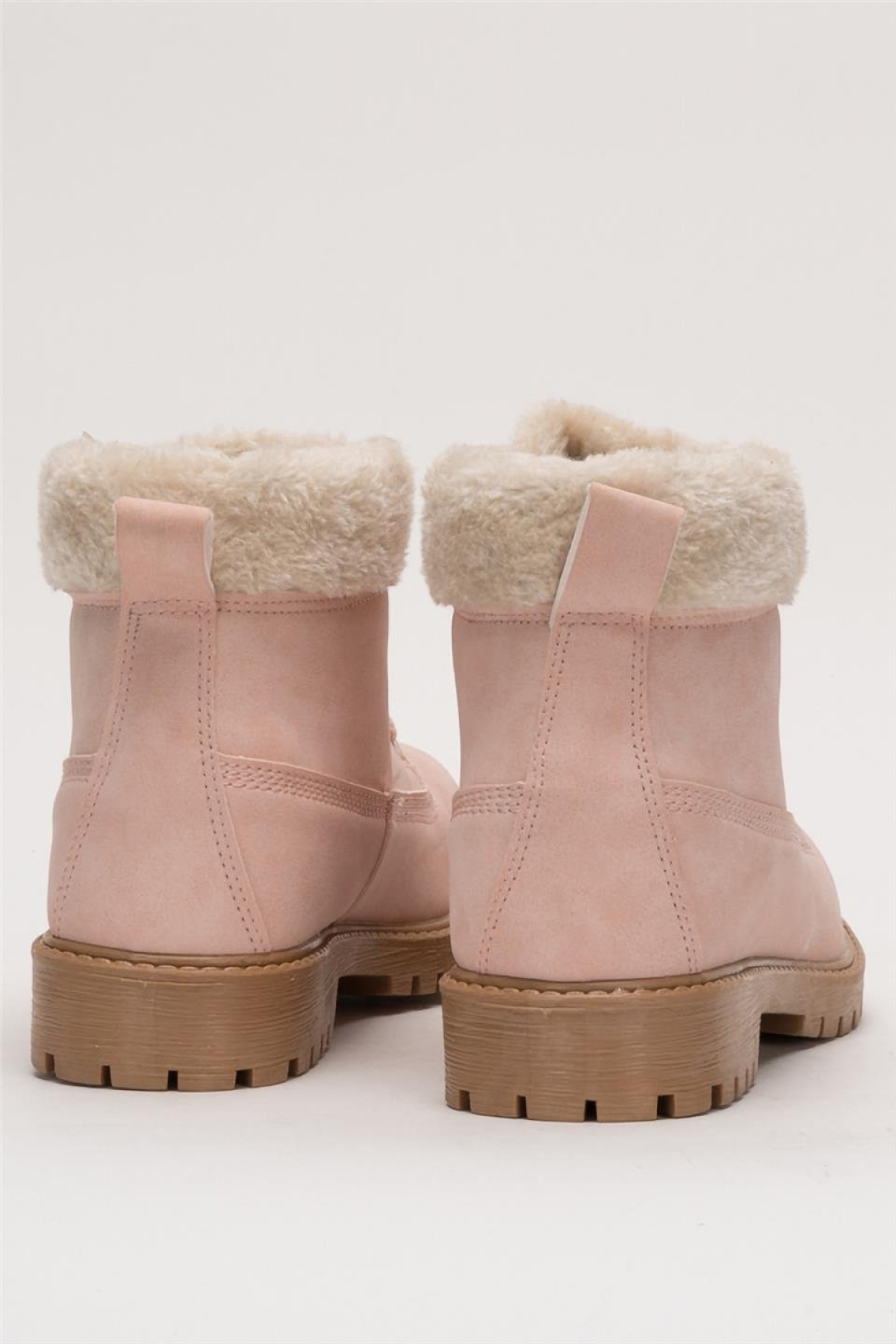 Kürklü Kadın Bot PEMBE - Görsel 5