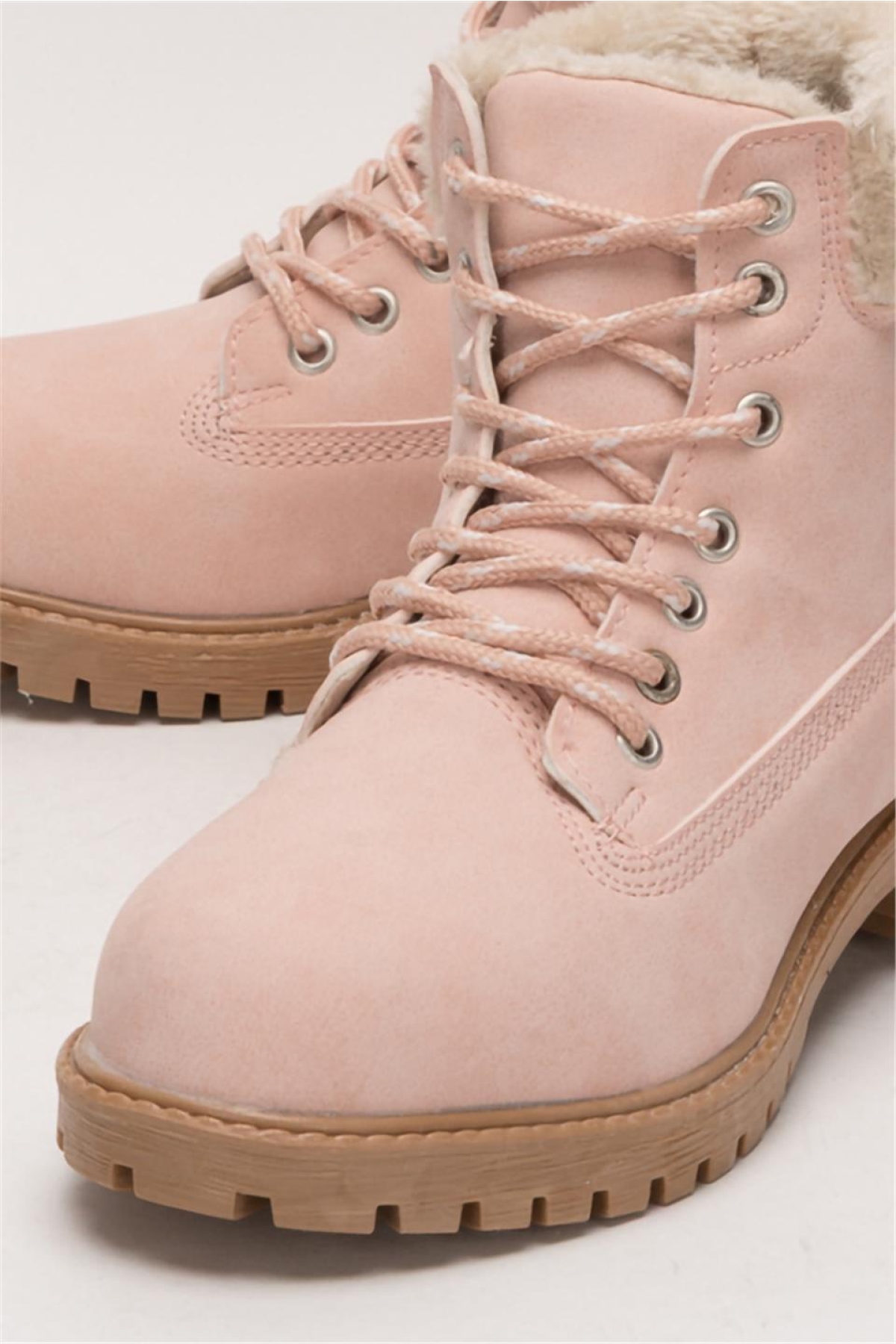 Kürklü Kadın Bot PEMBE - Görsel 6