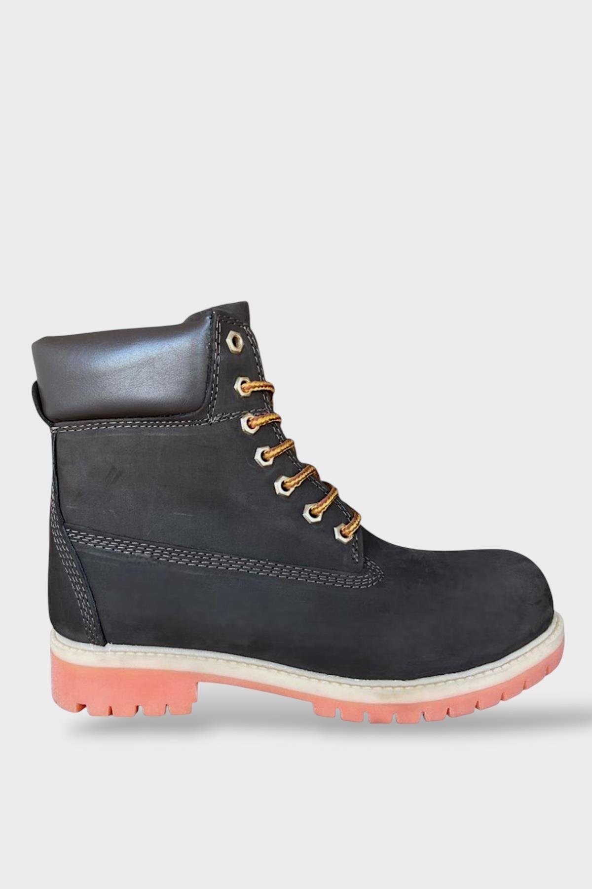 Hakiki Deri Nubuk Erkek Bot KAHVERENGİ - Görsel 2