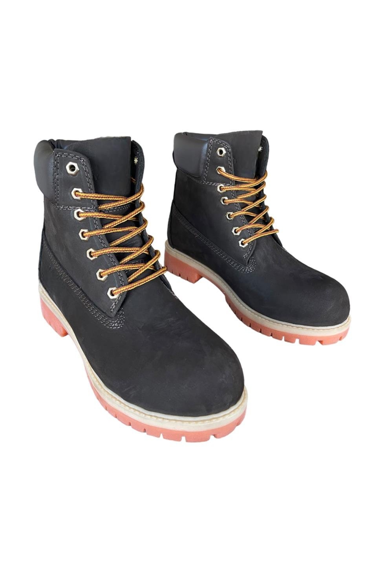 Hakiki Deri Nubuk Erkek Bot KAHVERENGİ - Görsel 4