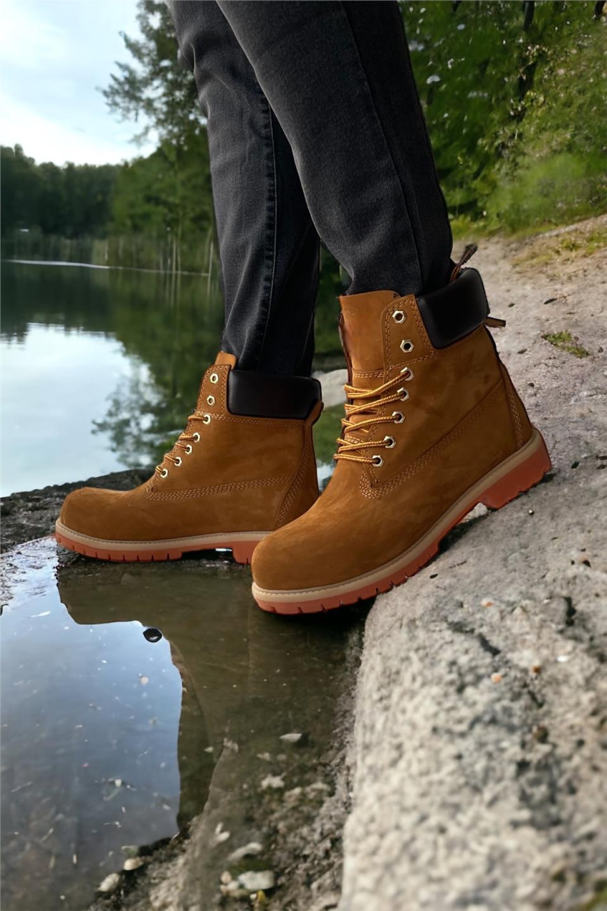 Hakiki Deri Nubuk Erkek Bot TARÇIN - Görsel 5