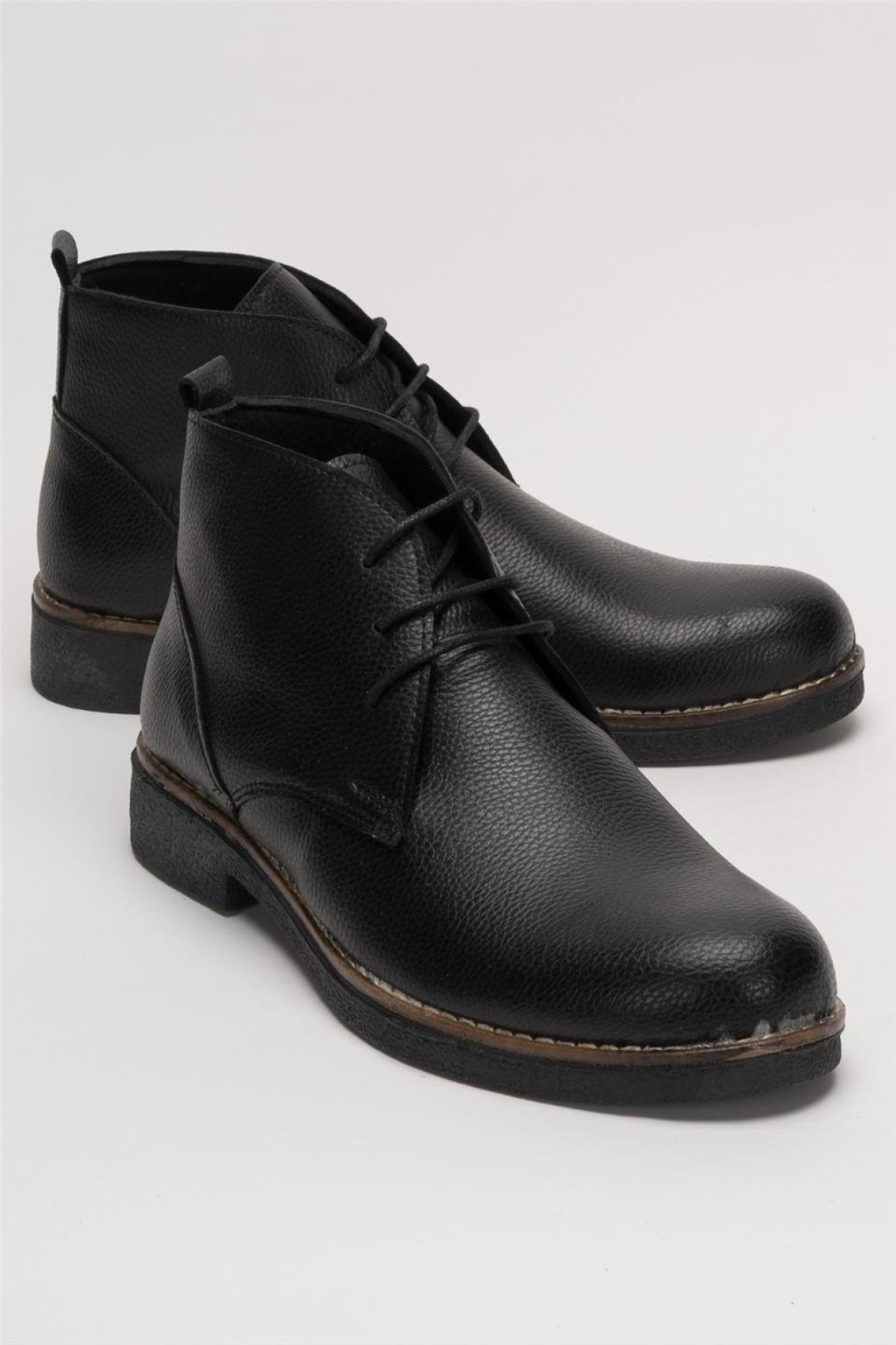 Klasik Bağcıklı Bilekte Erkek Bot SİYAH - Görsel 3