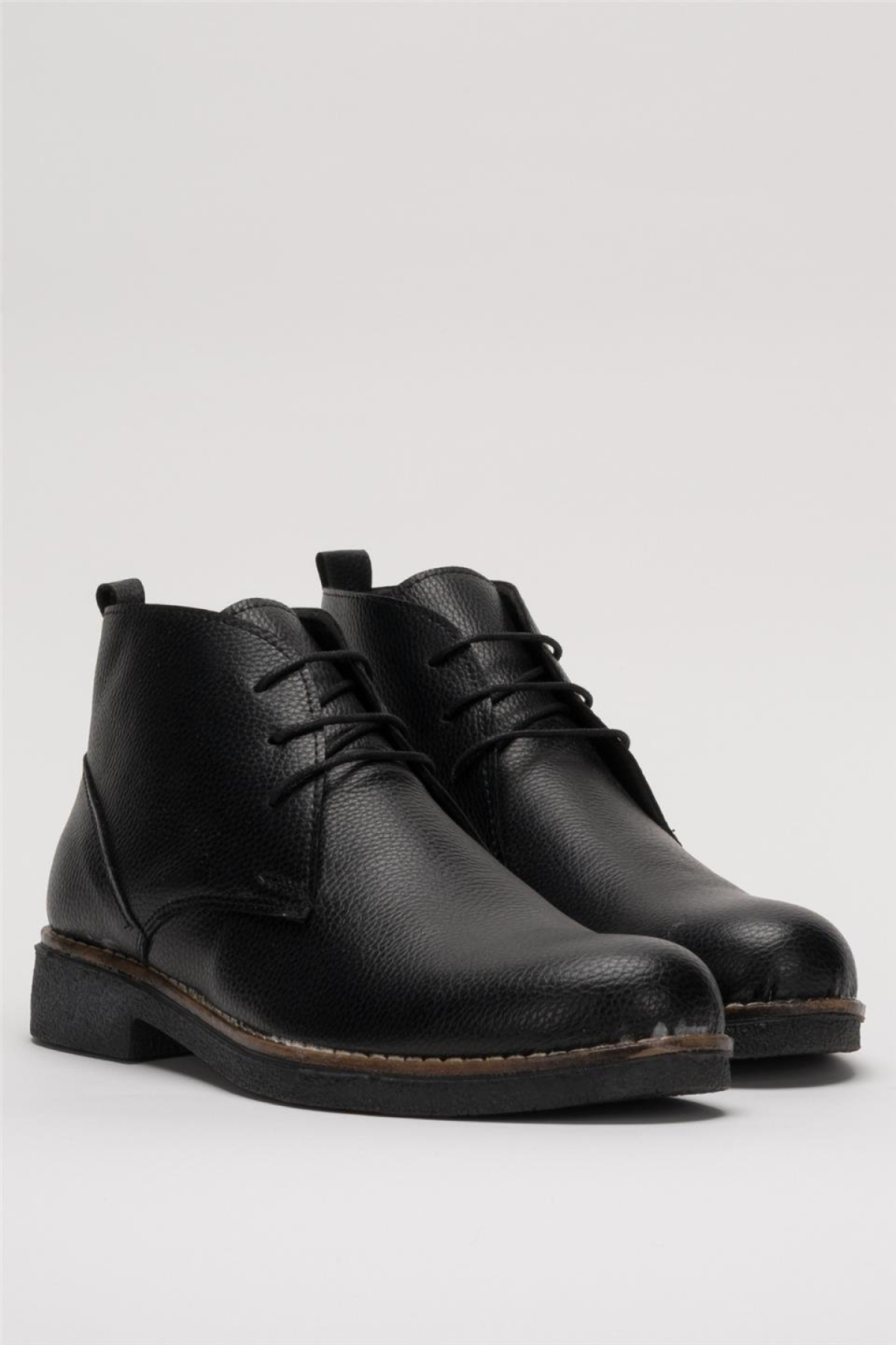 Klasik Bağcıklı Bilekte Erkek Bot SİYAH - Görsel 4