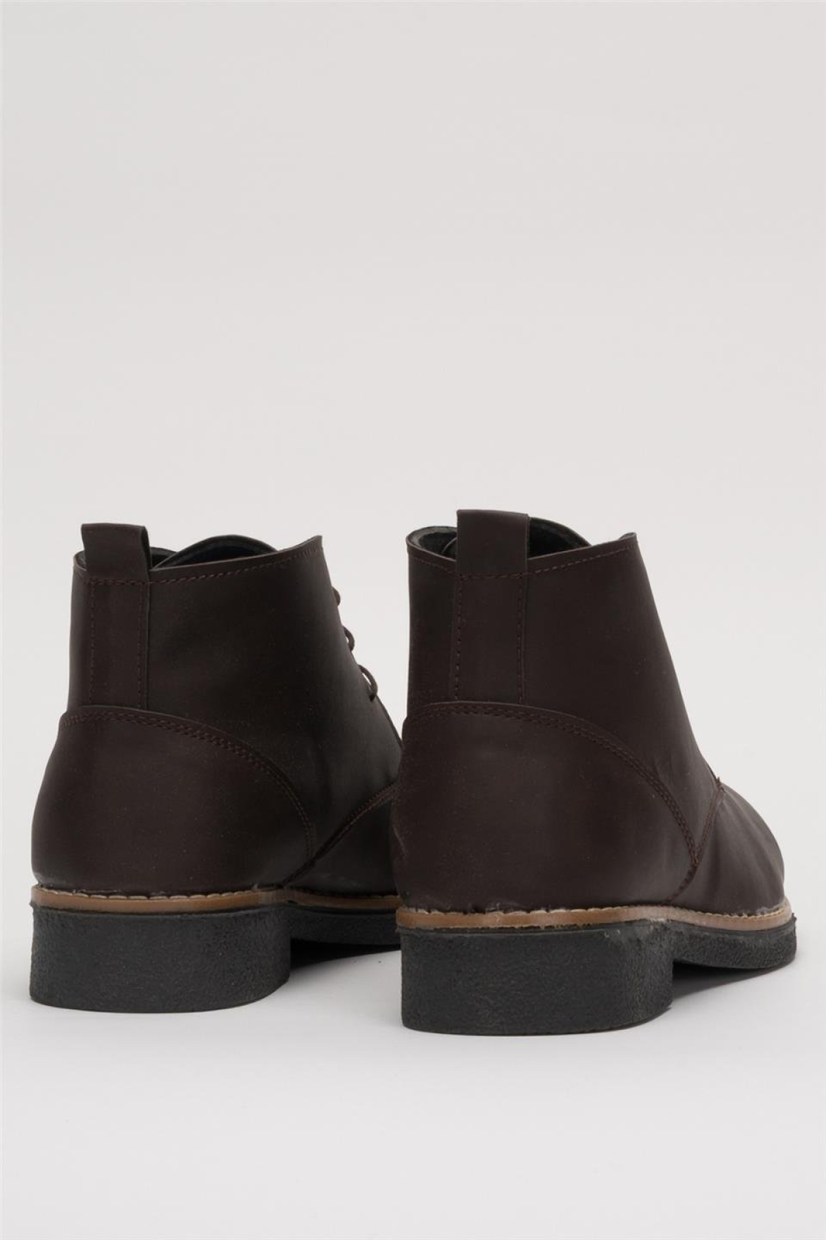 Klasik Bağcıklı Bilekte Erkek Bot KAHVERENGİ - Görsel 5
