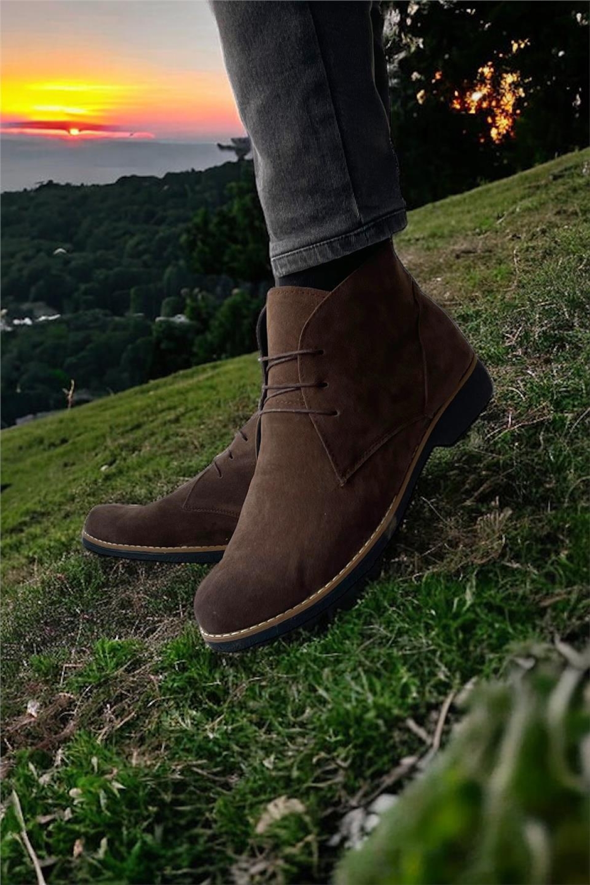 Klasik Bağcıklı Bilekte Erkek Bot KUM - Görsel 3