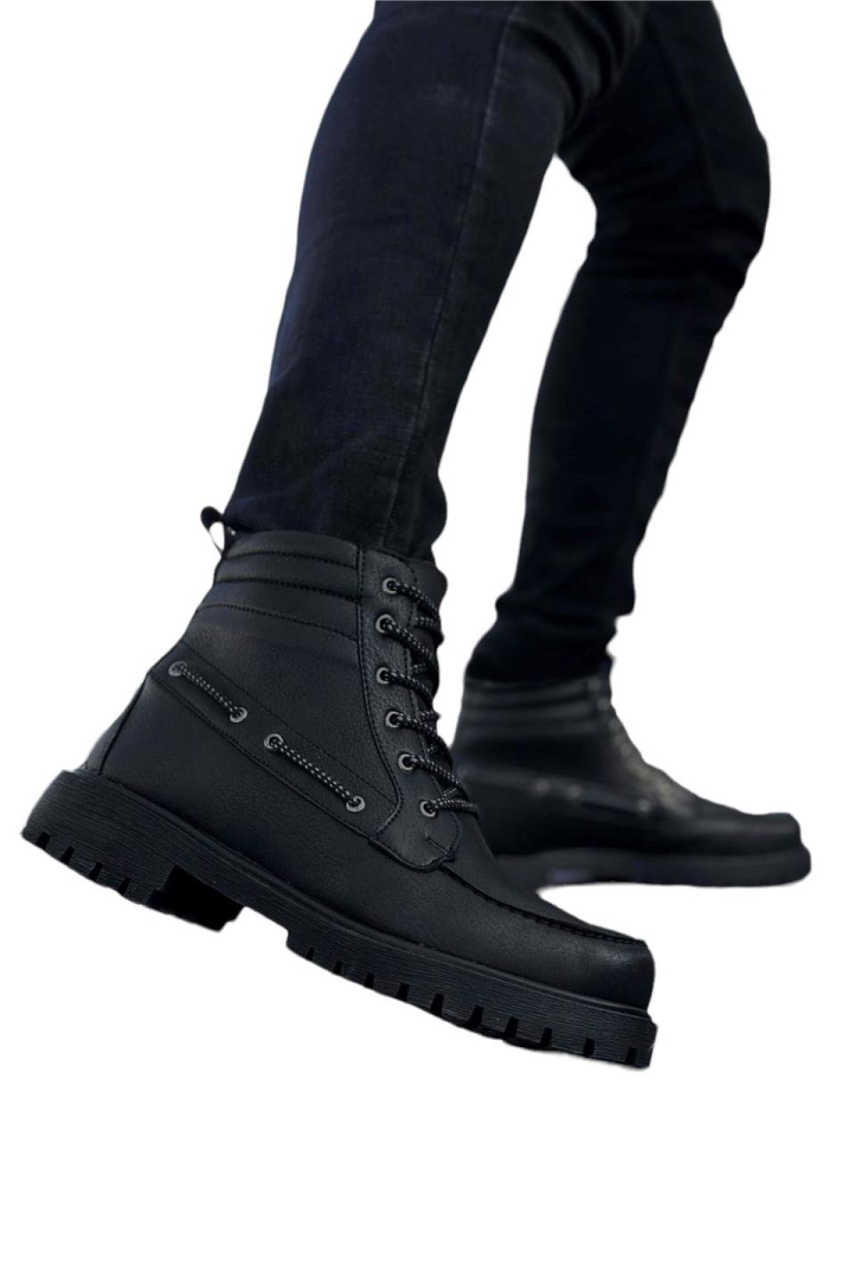 Erkek Retro Klasik Bot SİYAH - Görsel 5