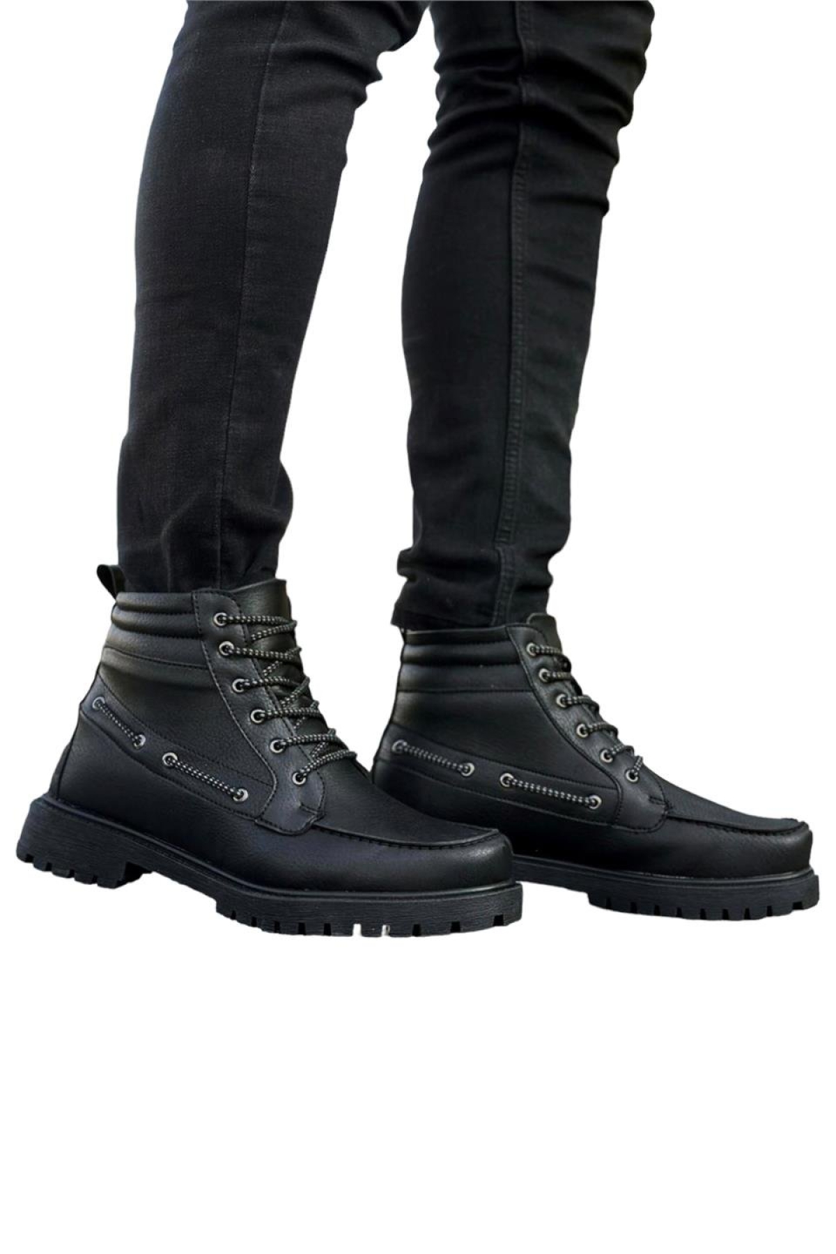 Erkek Retro Klasik Bot SİYAH - Görsel 6