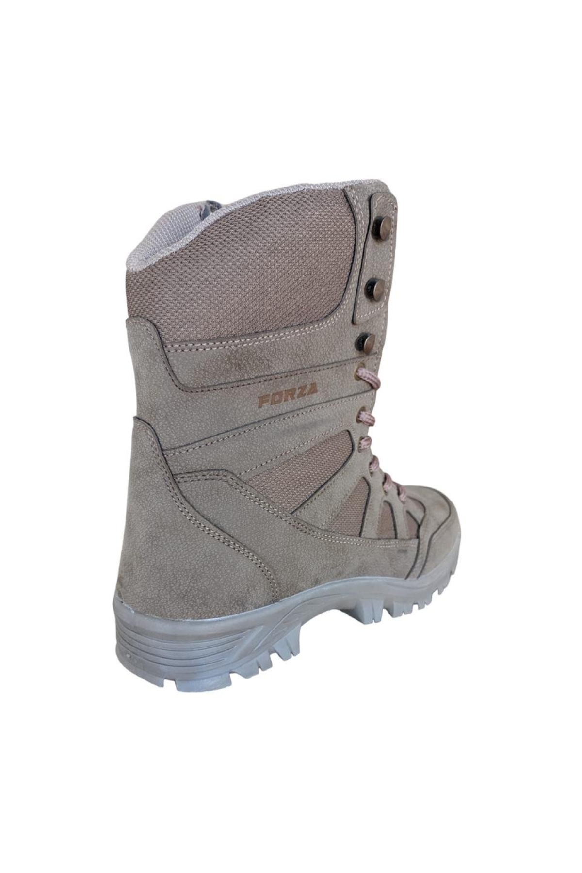 Fermuarlı Bağcıklı Erkek Uzun Bot VİZON - Görsel 5