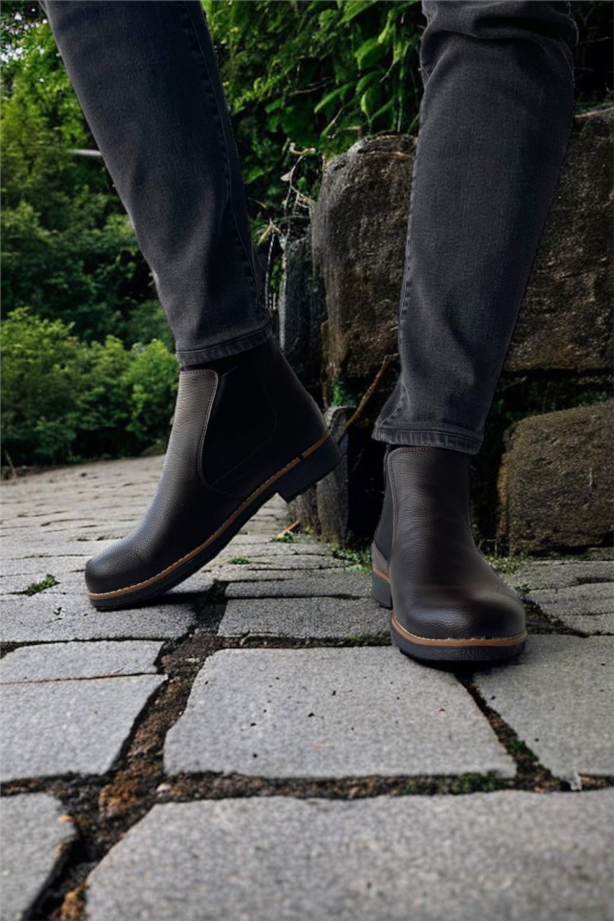 Bilekte Klasik Erkek Chelsea Bot KAHVERENGİ - Görsel 9