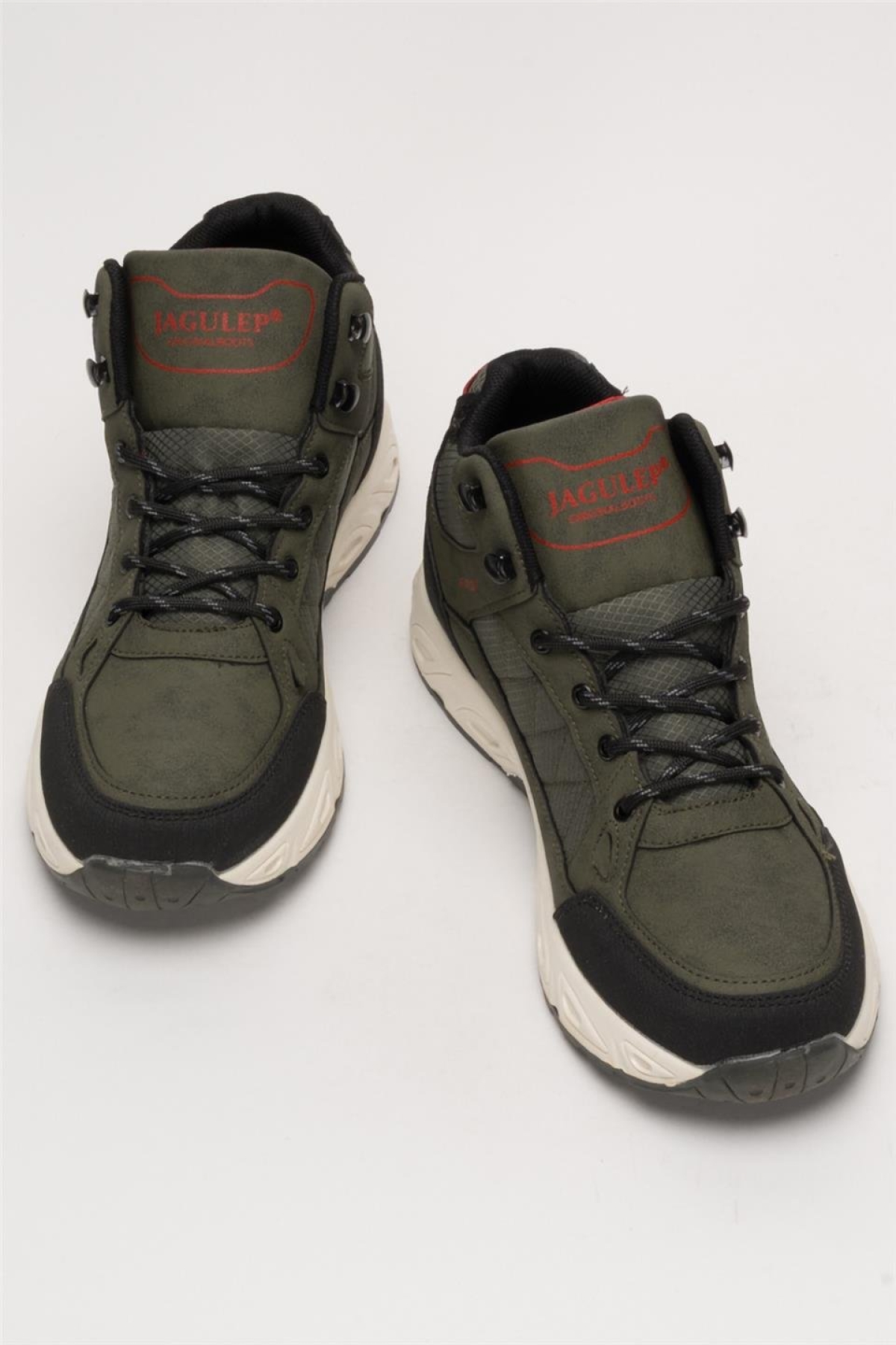 Outdoor Bot Ayakkabı Kışlık Dayanıklı Sağlam Taban Bağcıklı HAKİ - Görsel 7